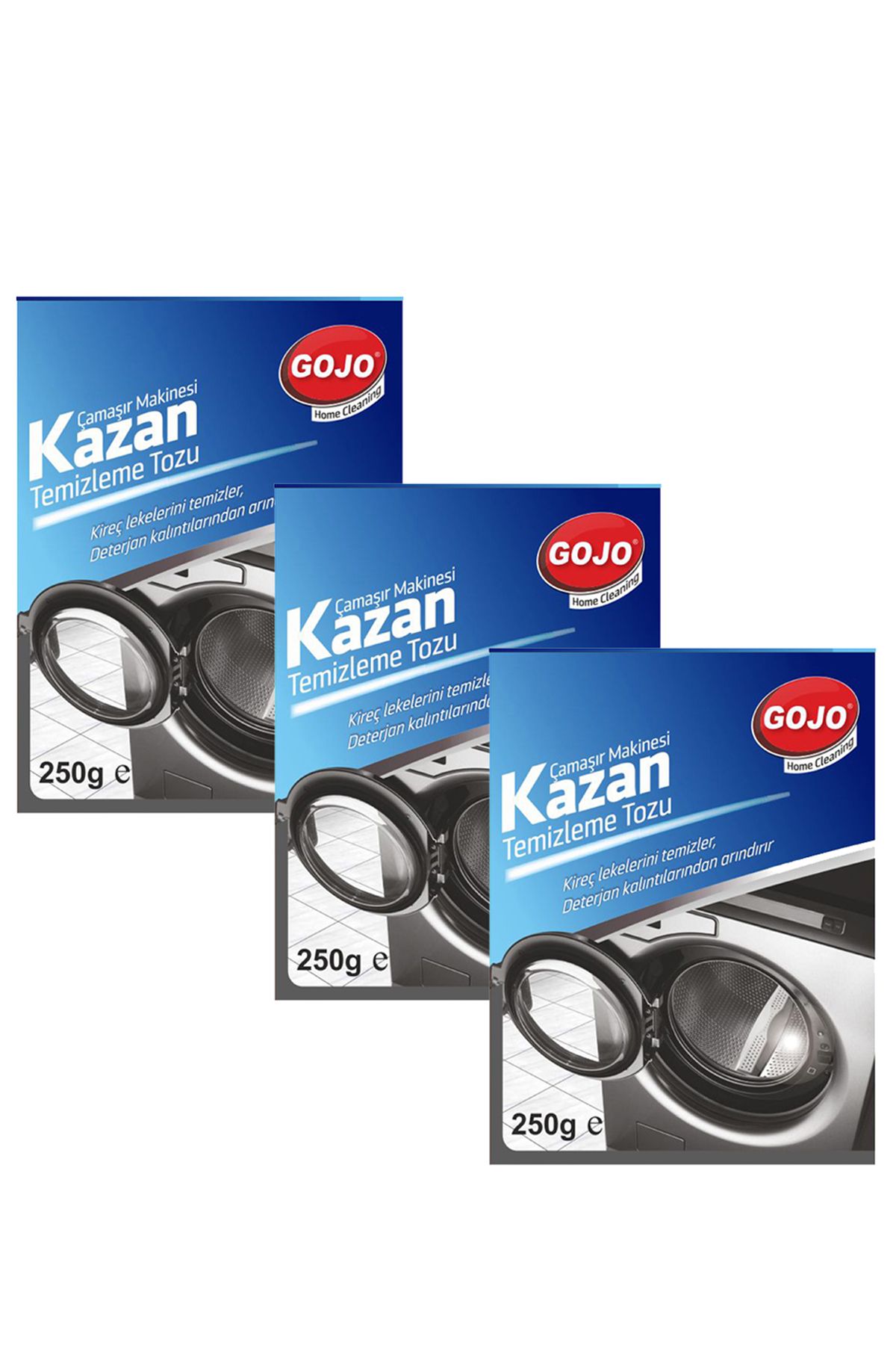 Gojo Çamaşır Makinesi Kazan Temizleme Tozu 250g 3' Lü Set