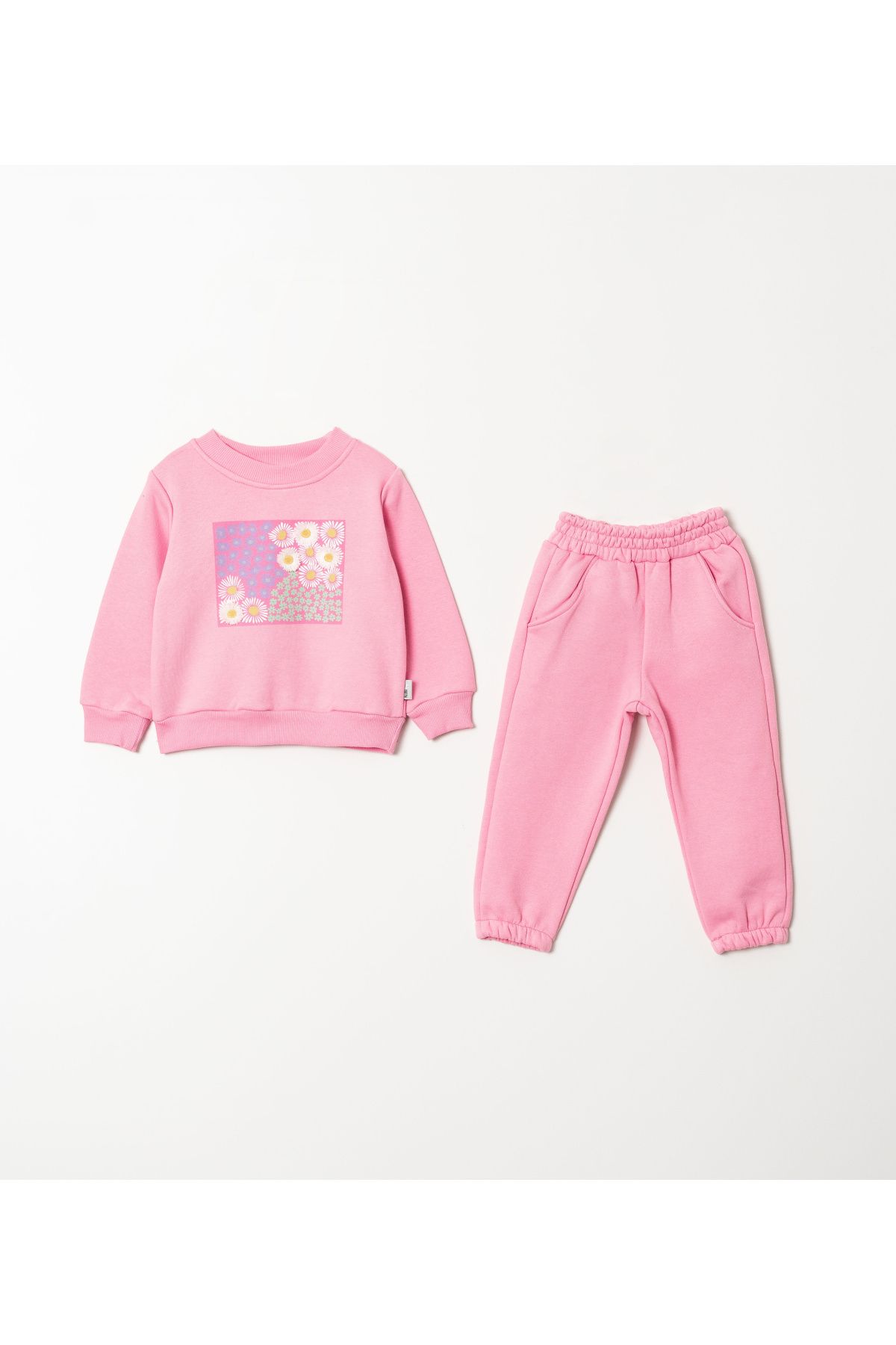 Harika KIDS-Embroidery Detailed Raised 3 Thread Tracksuit Set for Girl 1