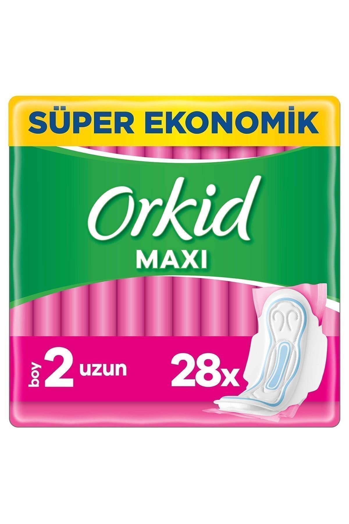 Orkid Maxi Hijyenik Ped Uzun Süper Ekonomik Paket 28 Ped