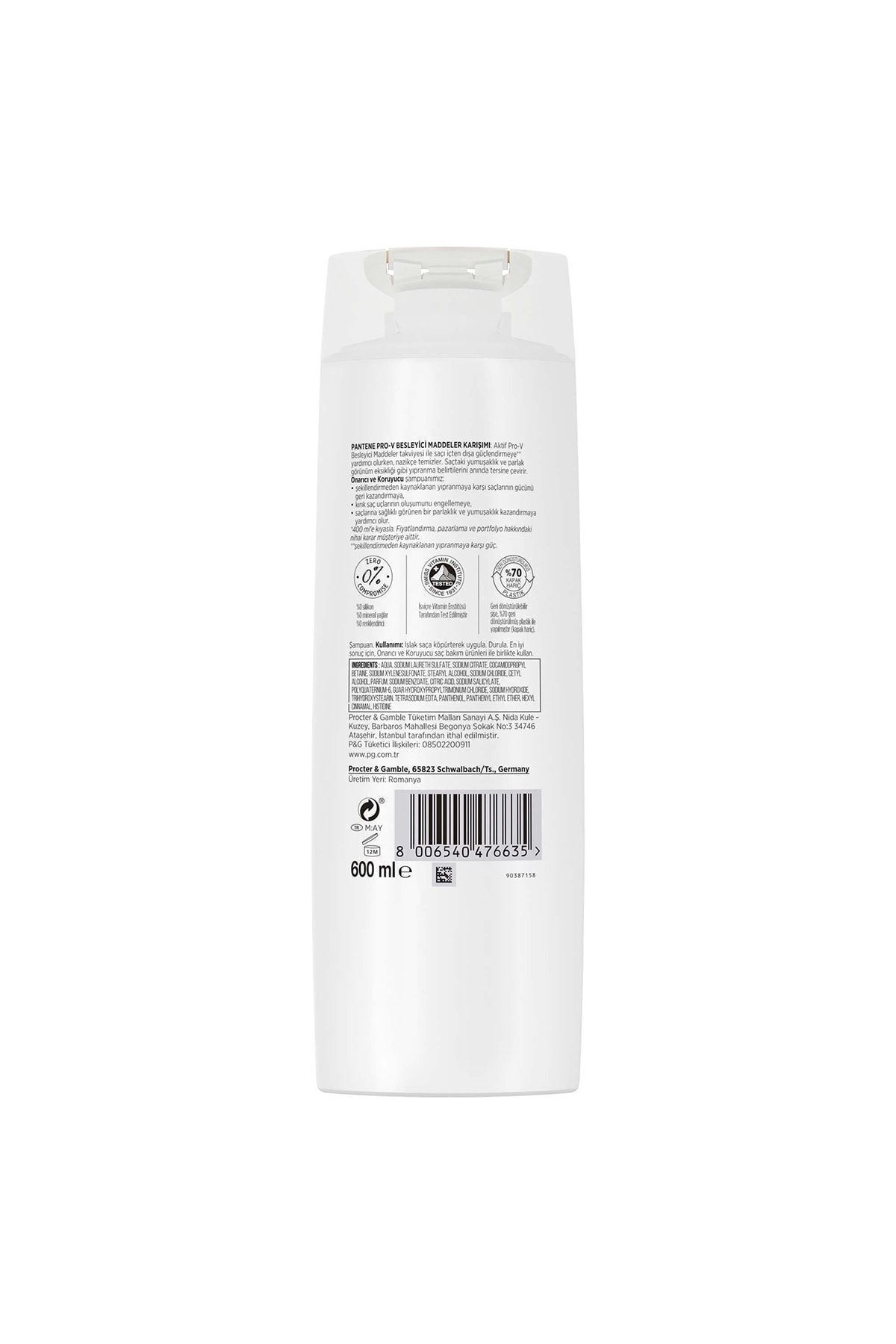 Pantene-Pro-V 600 ML Protective and Repairing Shampoo + 350 ML 3 in 1 Shampoo 8