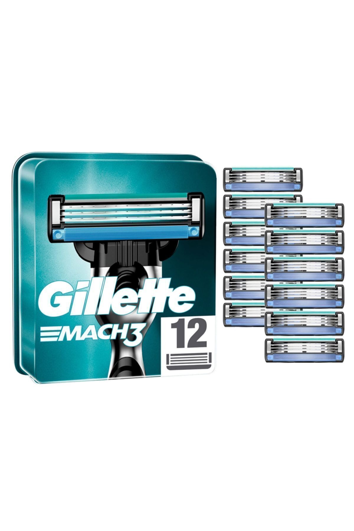 Gillette Mach3 Yedek Tıraş Bıçağı 12'li