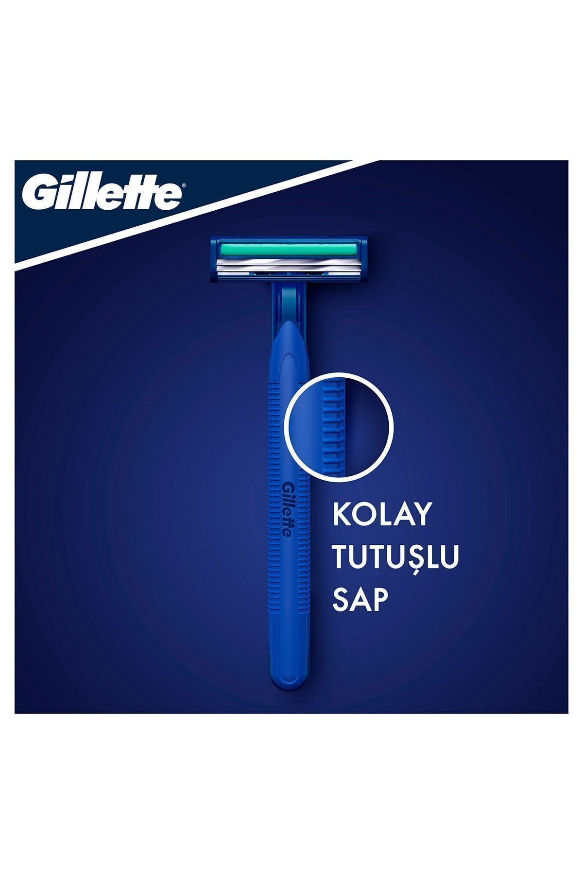 Gillette-New Blue2 Plus Disposable Men's Razor Blade 10Pcs 890799 5