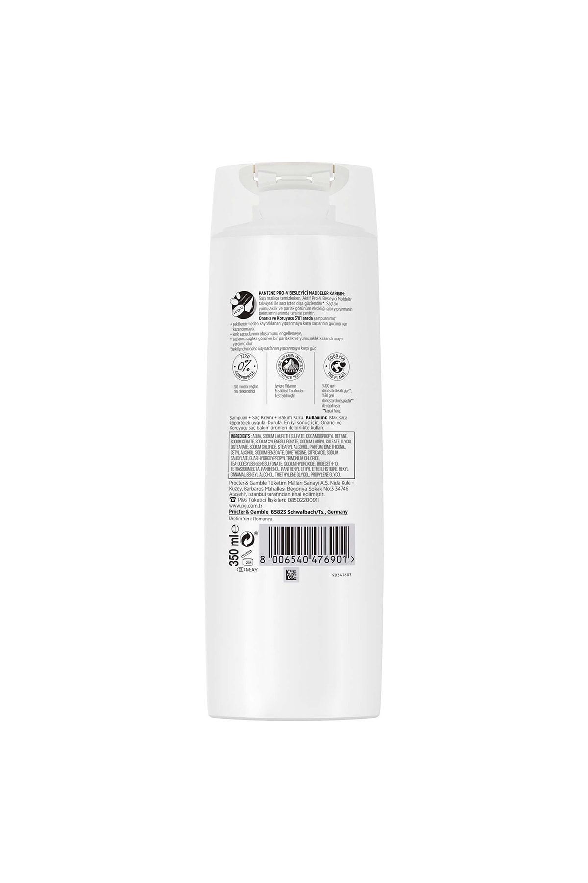 Pantene-Pro-V 600 ML Protective and Repairing Shampoo + 350 ML 3 in 1 Shampoo 7