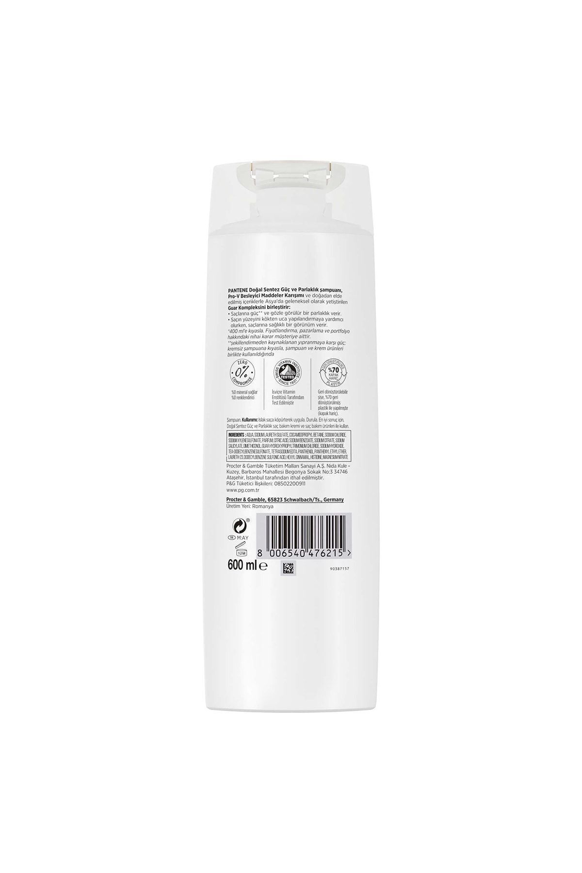 Doğal Sentez Güç Ve Parlaklık 600 Ml Şampuan + 350 Ml 3’ü 1 Arada Şampuan - 8