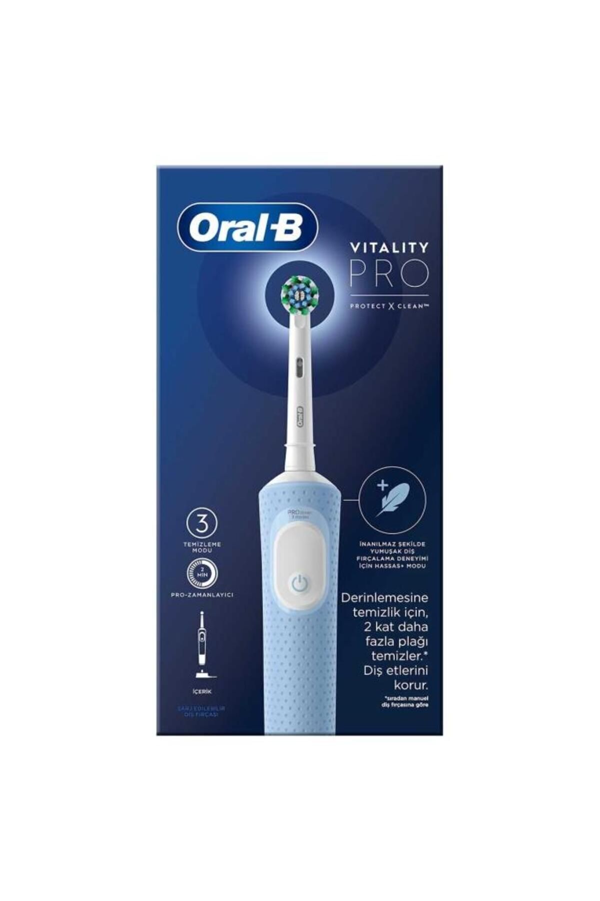 Oral-B Vitality Pro Mavi Protect X Clean Şarjlı Diş Fırçası