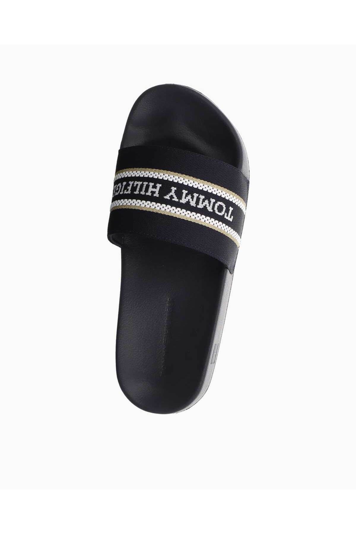 دمپایی آبی زنانه polslide hilfiger با وب اورجینال Tommy Hilfiger