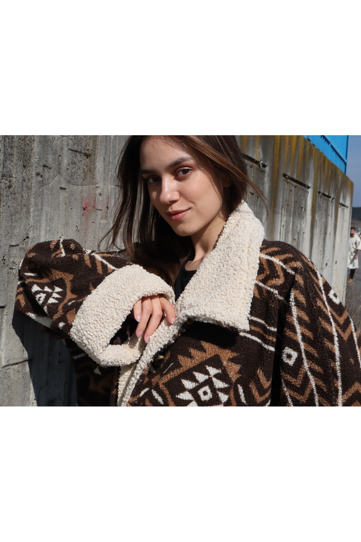 Su Koleksiyon  Navajo Palto - Görsel 7