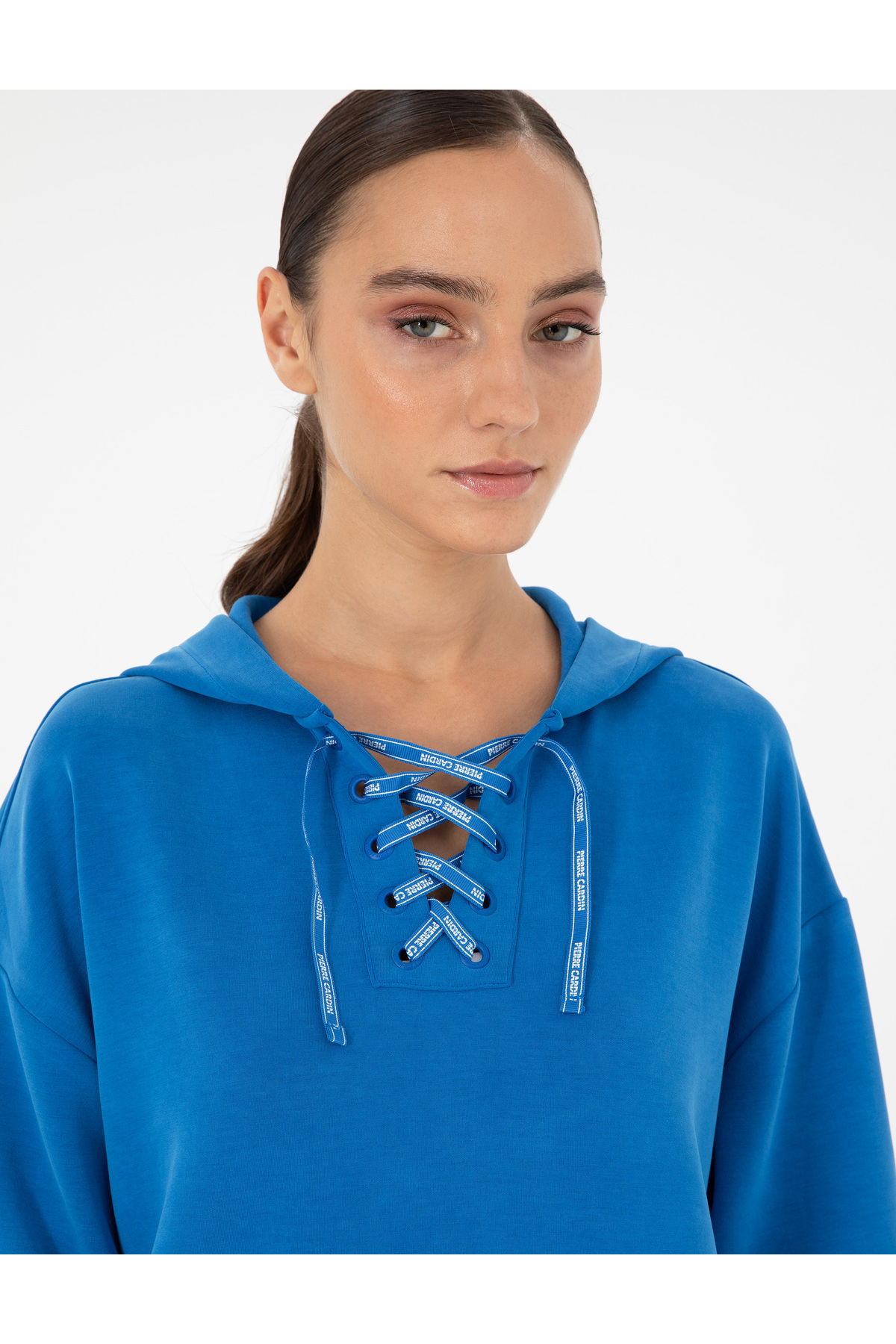 Pierre Cardin  Saks Oversize Modal Kumaş Sweatshirt 50290938-VR045 - Görsel 2