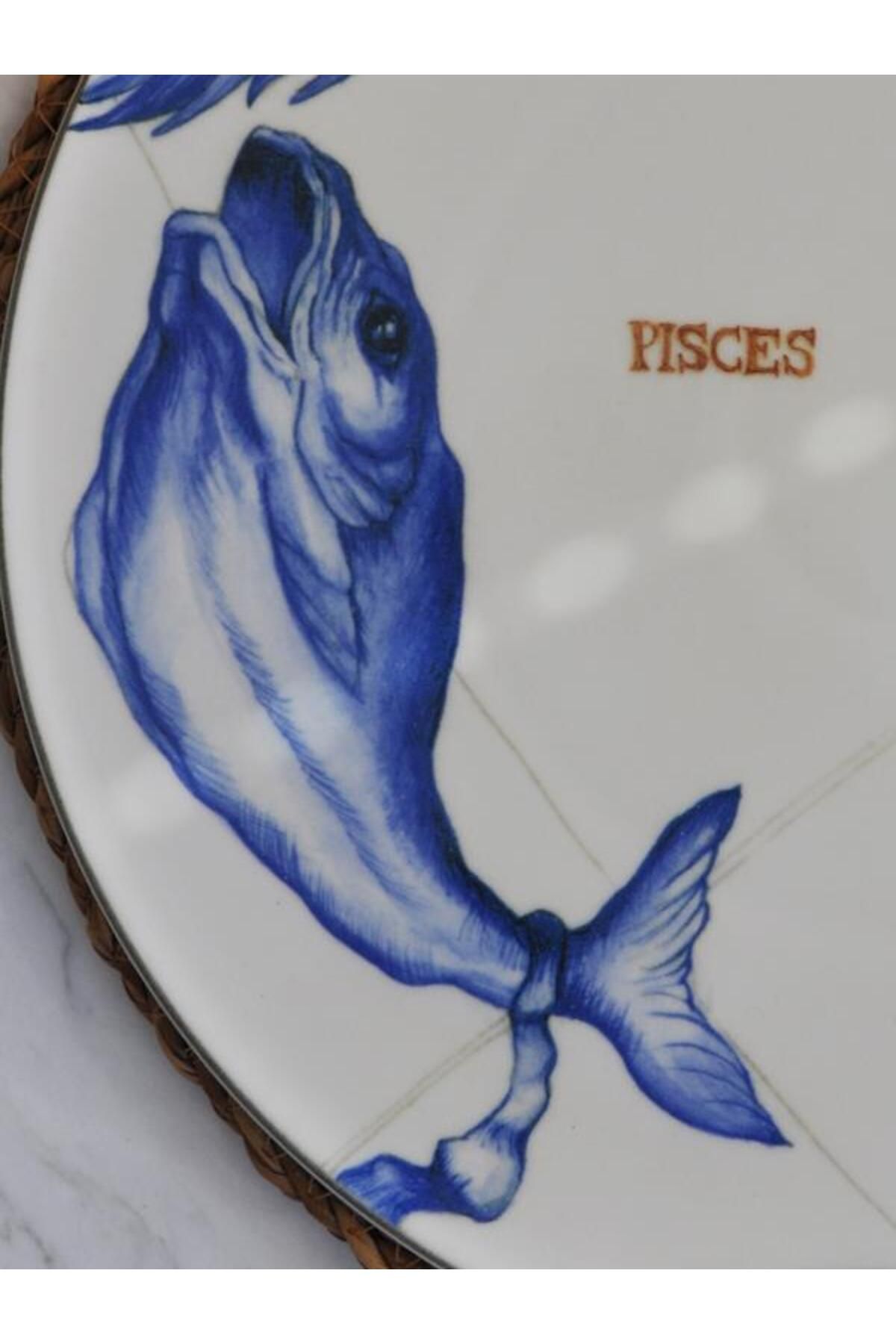 M'art Home-Zodiac Signs Fish Pizza Presentation Plate 2