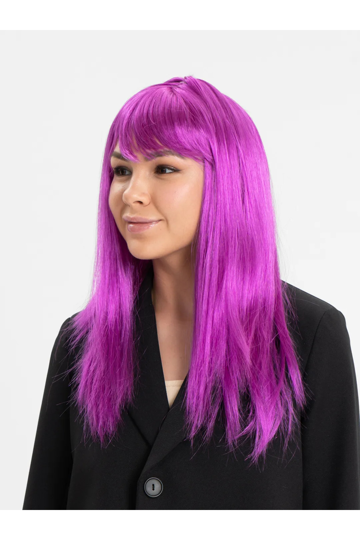 وِیگ پارتی بلند نسی‌ورلد فوشیا رنگ صاف برش‌خورده