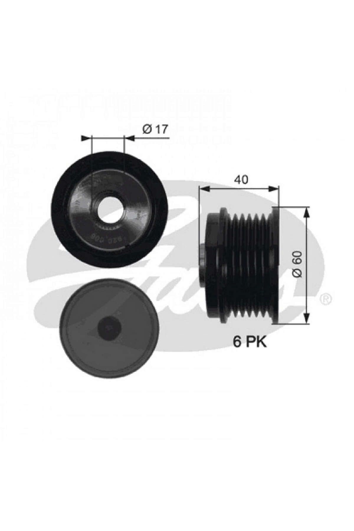 GATES ALTERNATÖR KASNAĞI 43.5mm CMAX-FIESTA VI-FOCUS III-KUGA II-TRANSİT-CONNECT-COURIER 1.5-1 550134