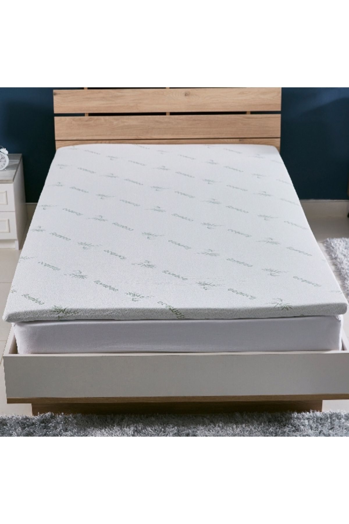 Home Box-Comfort Bamboo Memory Foam Twin Mattress Topper 120x200x4cm 6
