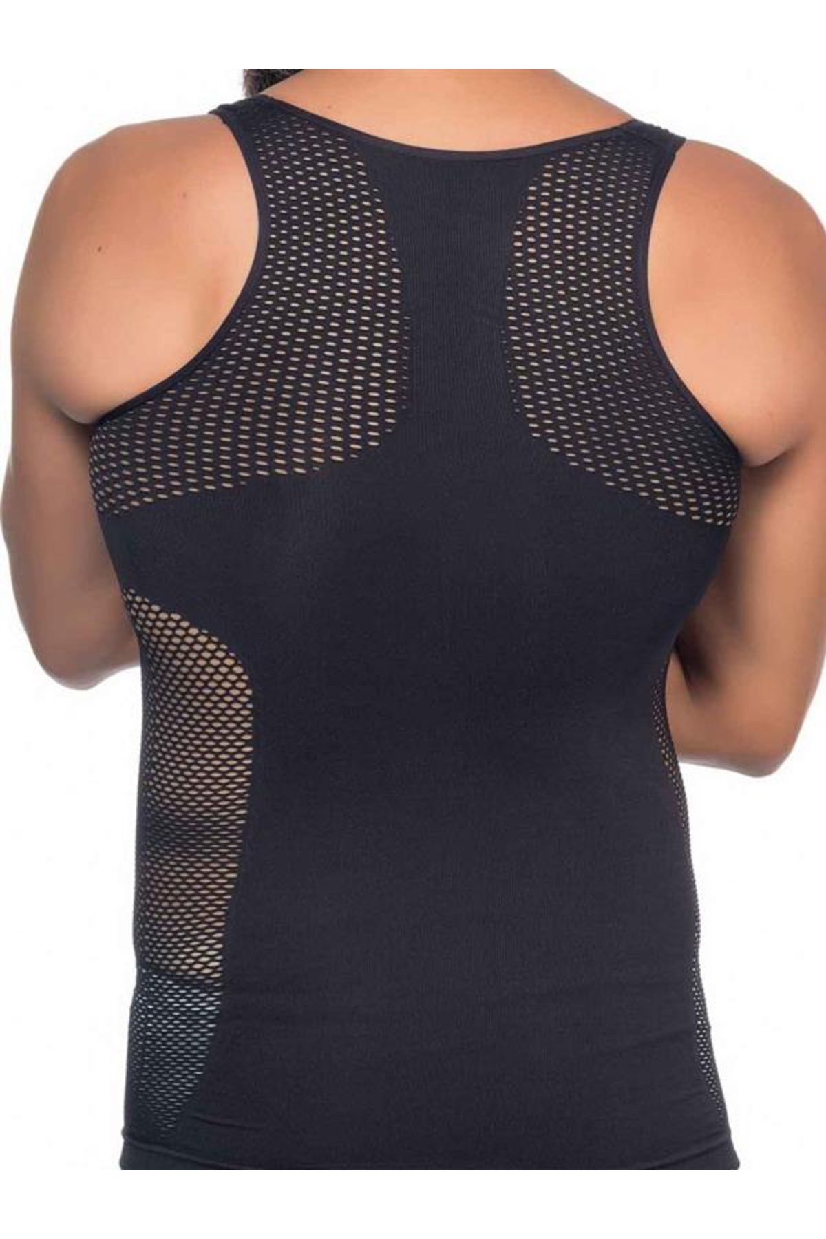 abfastore-Black Men's Corset Athlete - Recovery and Firming, with Enamel Net 3