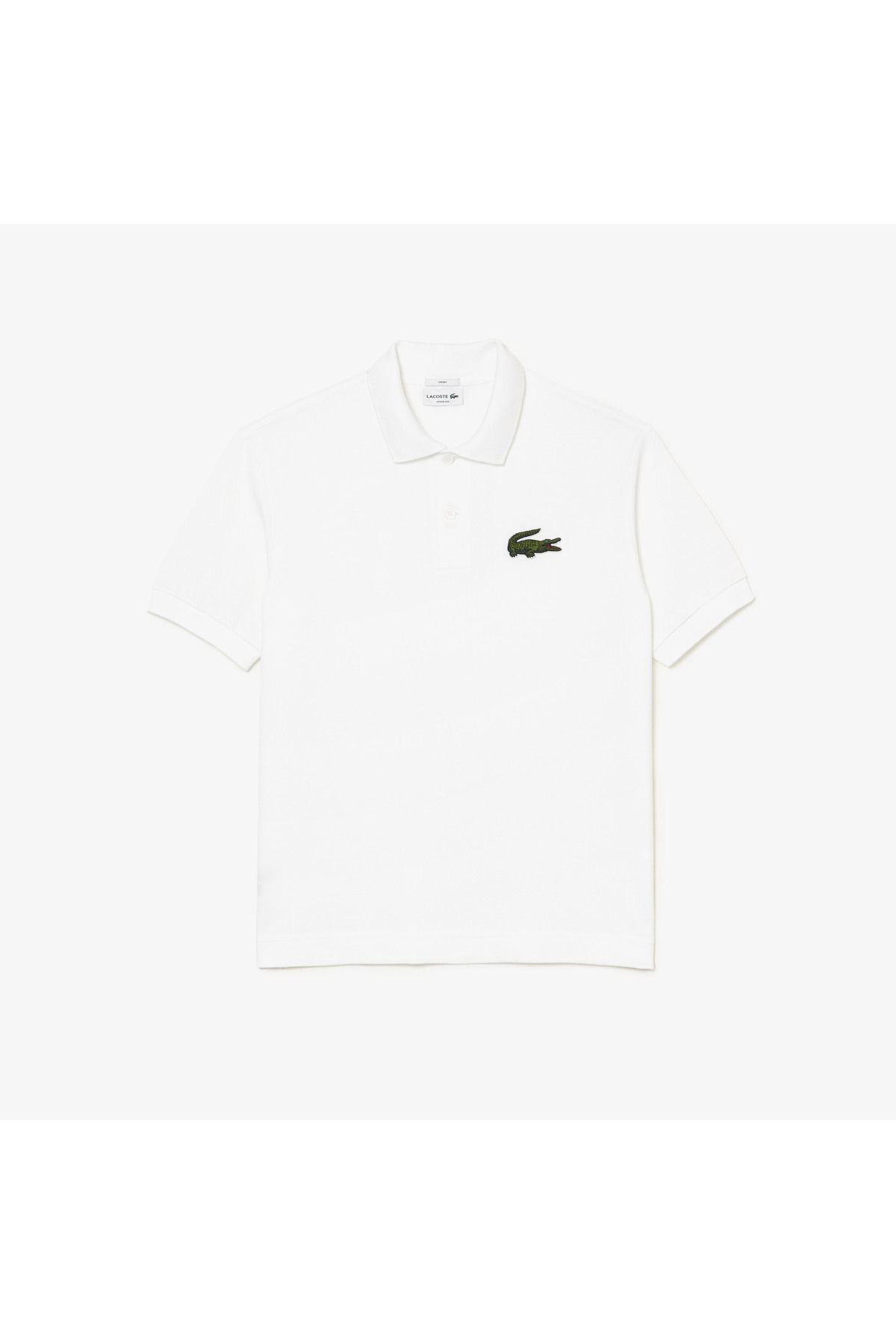 تی شرت یقه پولو مردانه و زنانه یونیسکس LOOSE FIT چوگان سفید Lacoste