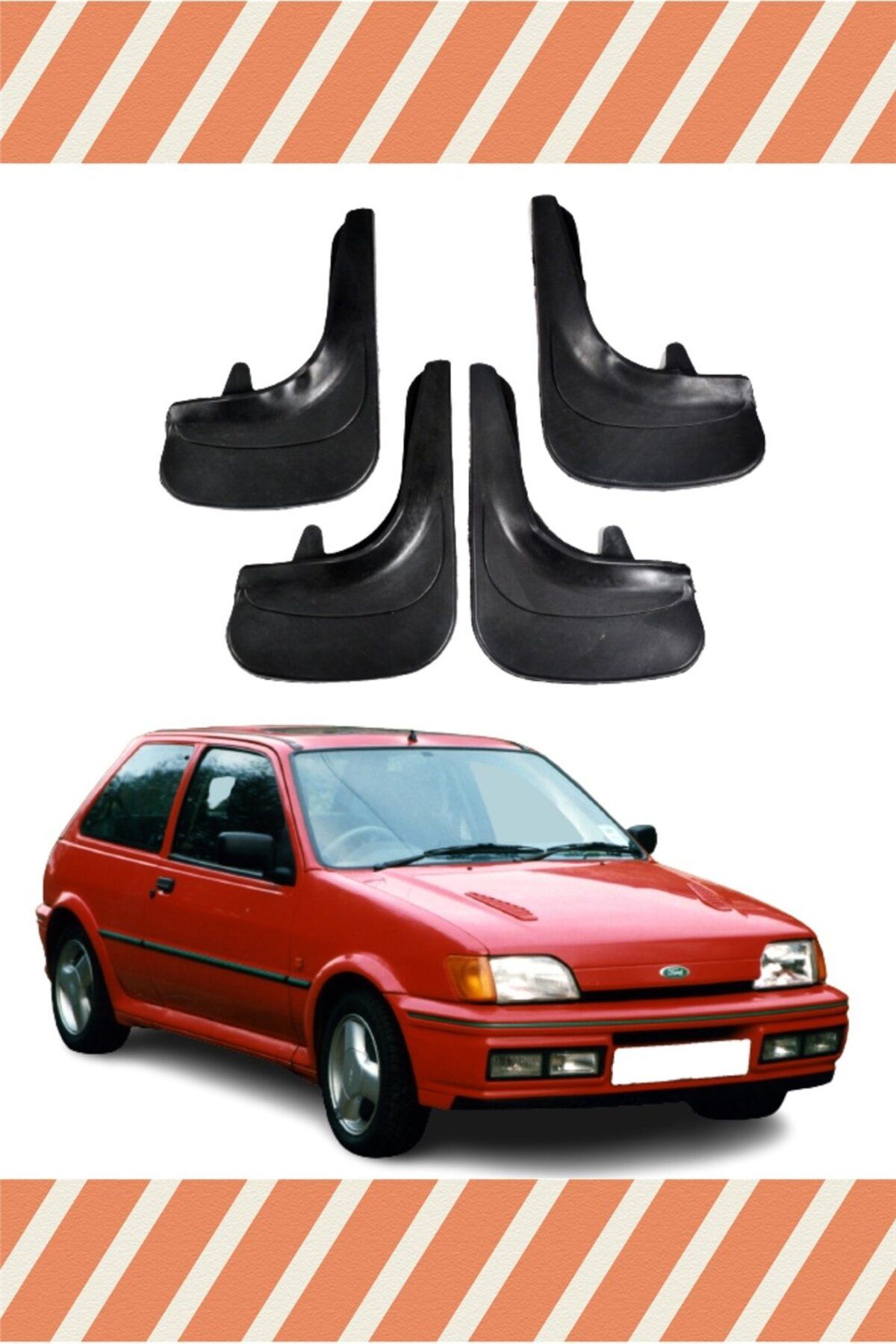 Alpax Ford Fiesta 1990-2002 uyumlu 4’lü tozluk çamurluk paçalık dayanıklı