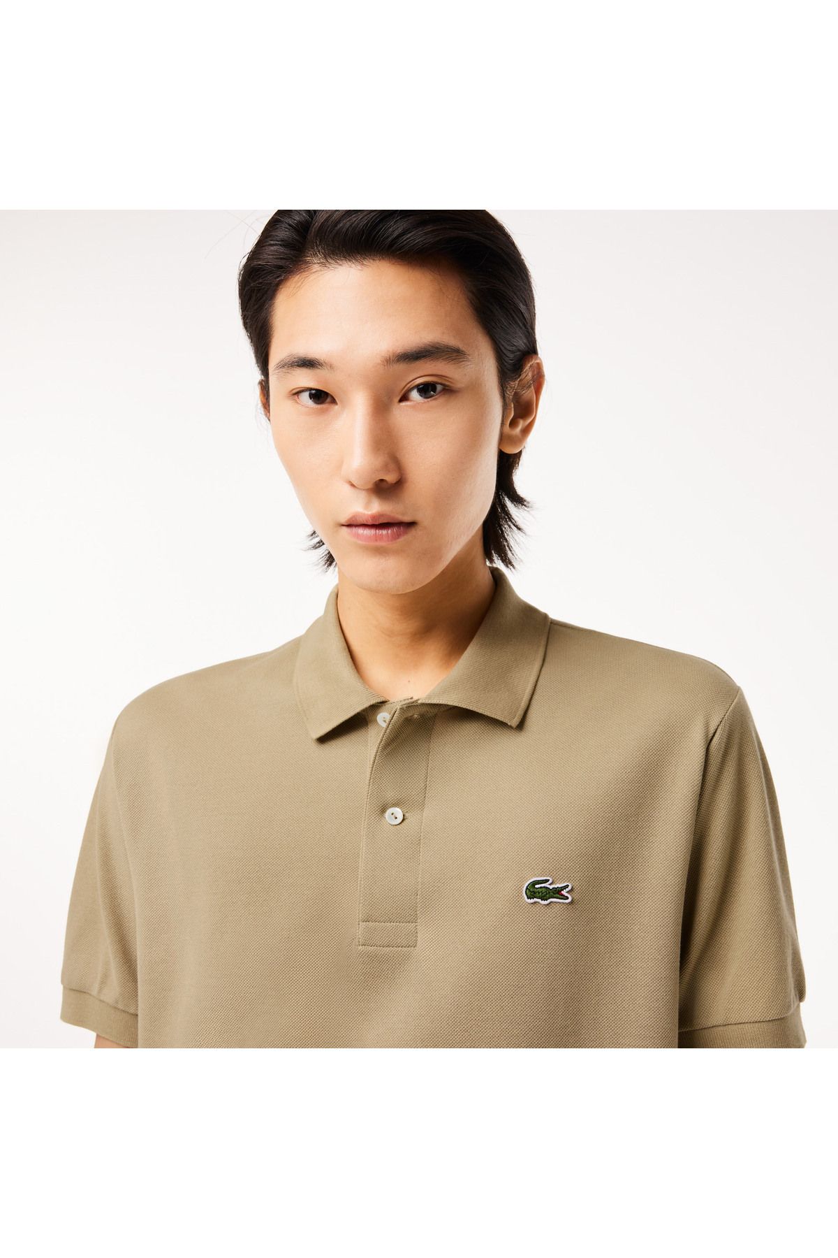 تی شرت یقه پولو چند رنگ مردانه L.12.12 کلاسیک متناسب با بژ چوگان Lacoste