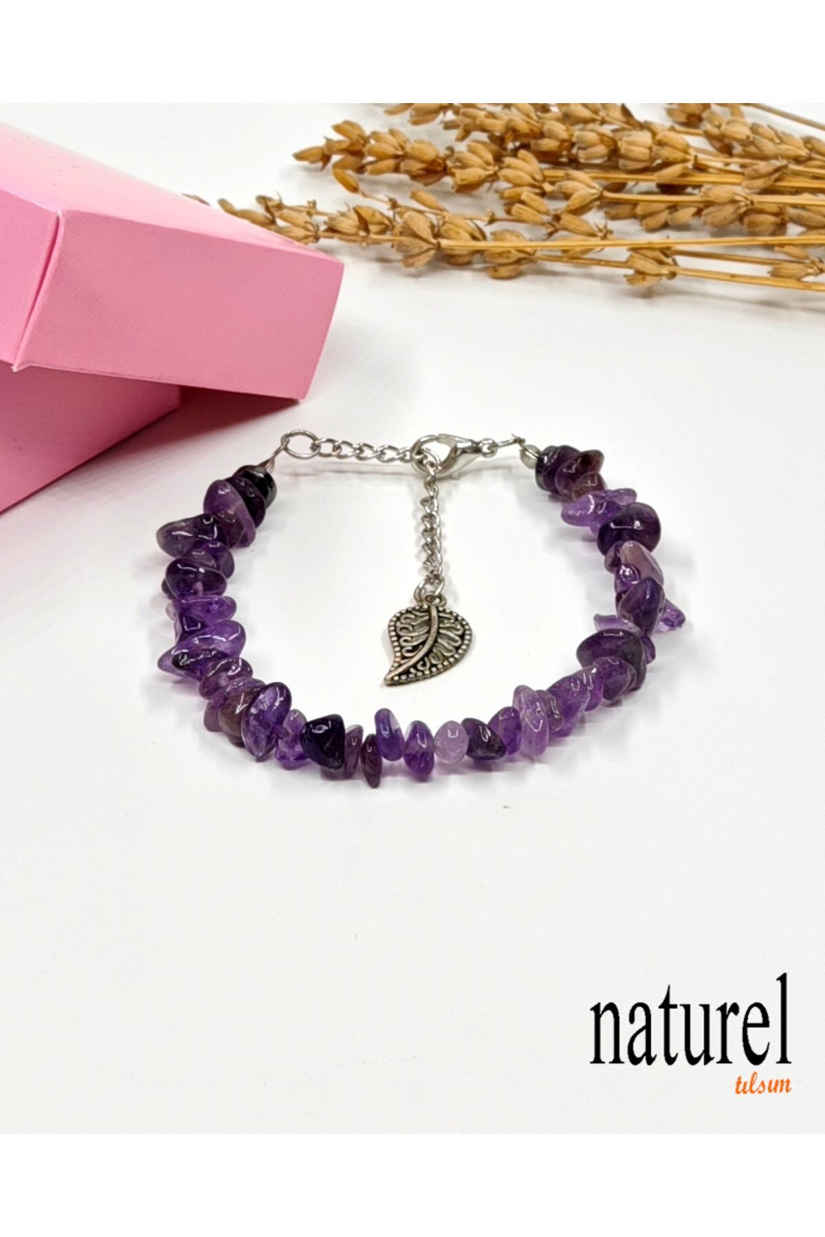 Naturel Tılsım-Amethyst Natural Stone Women's Bracelet - Cherry Natural Stone Gift Bracelet 6