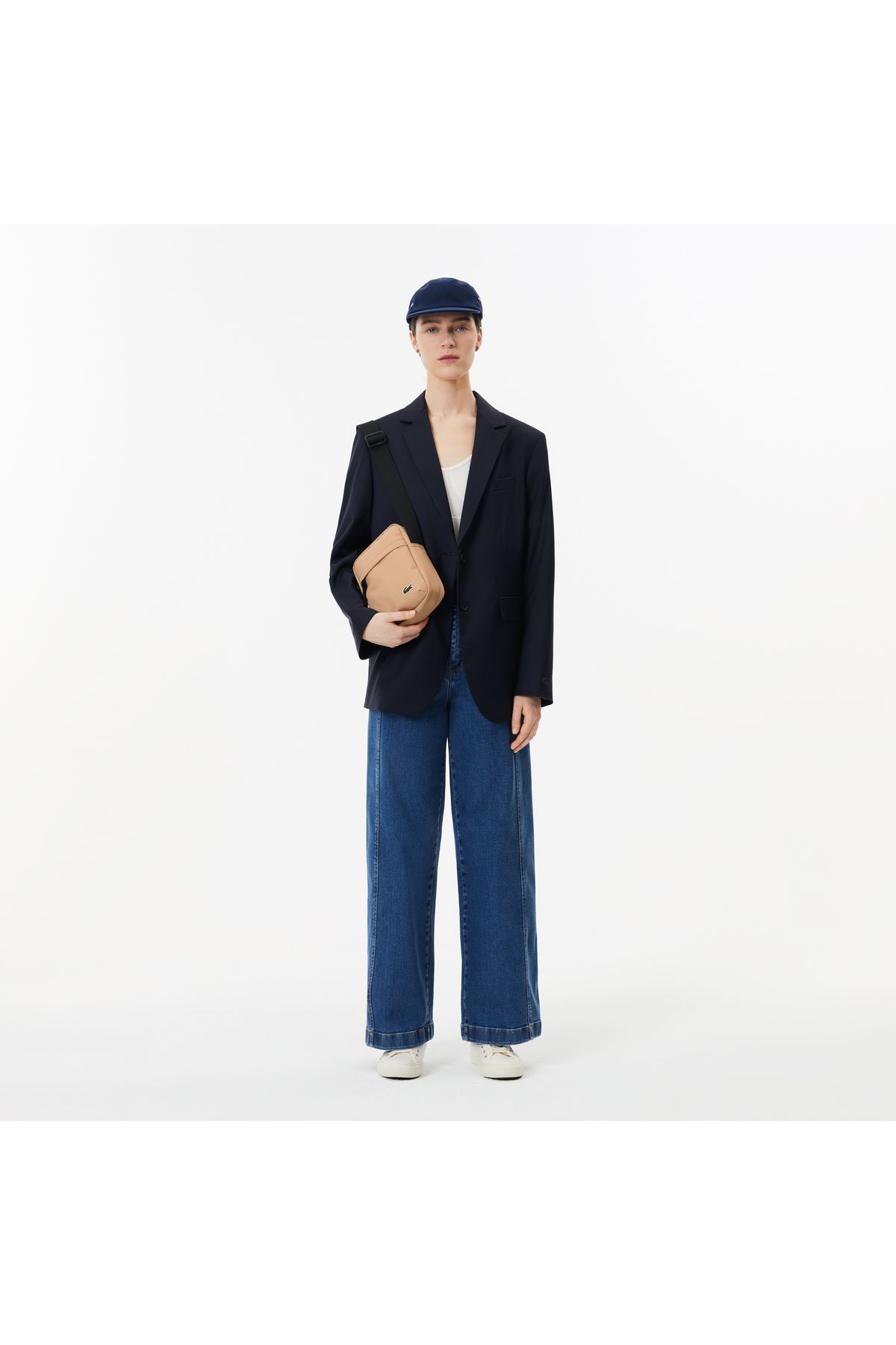 کیف شانه ای نود مردانه و زنانه پستچی بژ Neococcan Lacoste