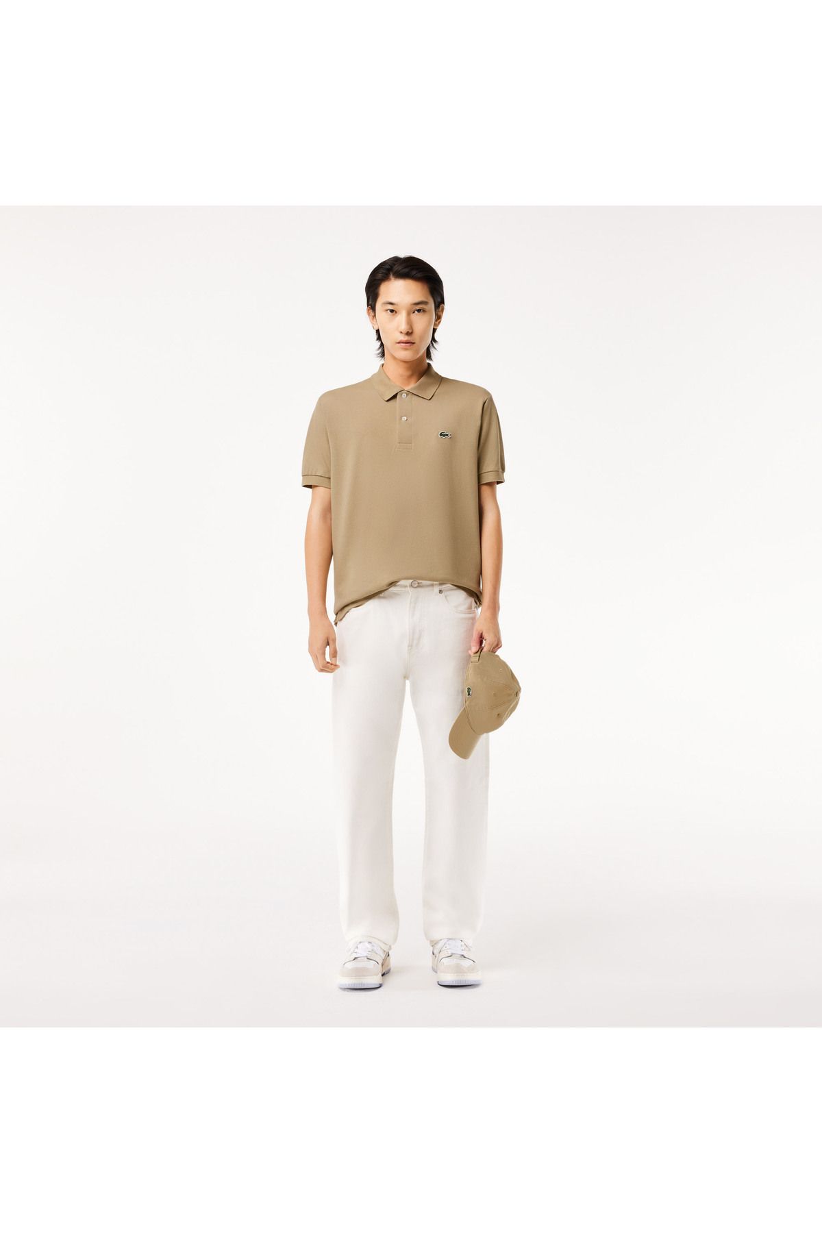 تی شرت یقه پولو چند رنگ مردانه L.12.12 کلاسیک متناسب با بژ چوگان Lacoste