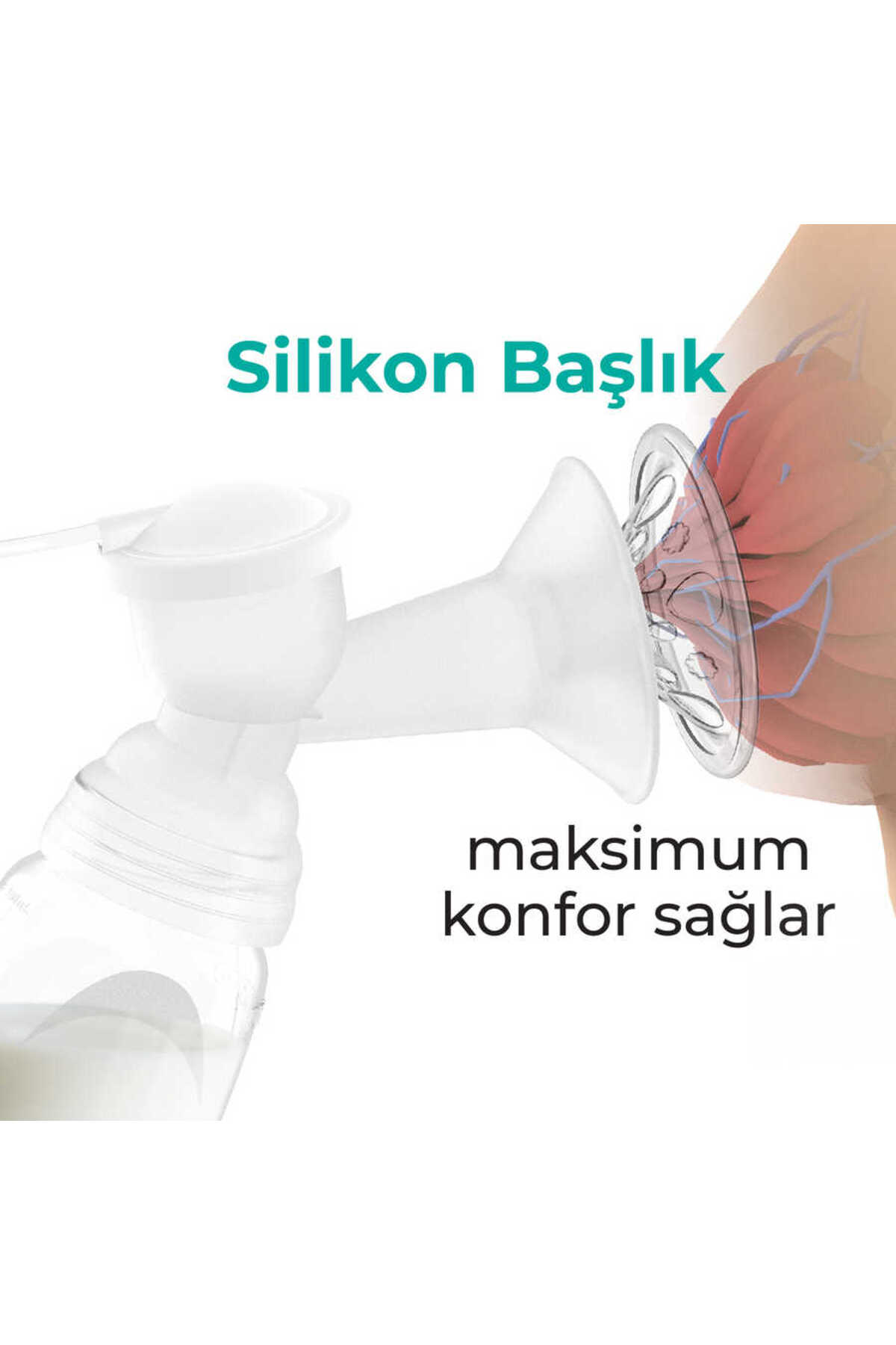 Mamajoo Elektrikli USB Tekli Göğüs Pompası 160 ml | 15 Kademe Ayarı fotoğrafı 6 (önizleme)