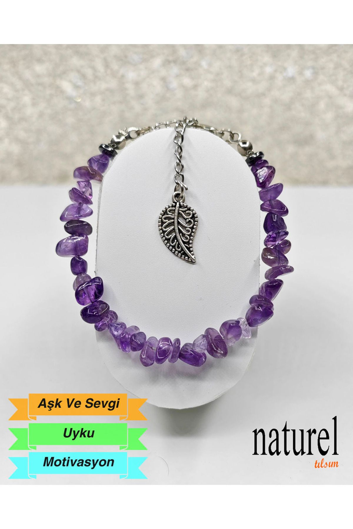 Naturel Tılsım-Amethyst Natural Stone Women's Bracelet - Cherry Natural Stone Gift Bracelet 1