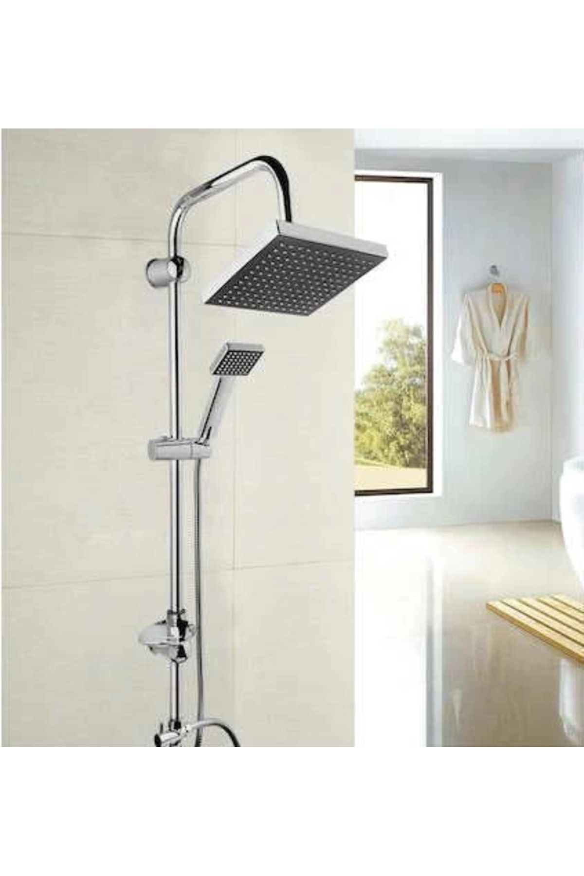 Light up Fonksiyonel Duş Robotu Tepe Duş Seti Duş Başlığı Sistemi Seti Yağmurlama Duş Robotu