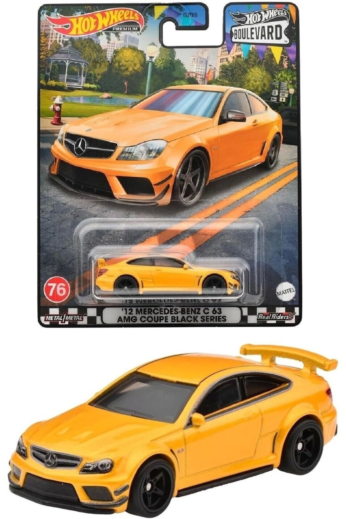 HOT WHEELS Premium Car Culture Mercedes-benz '12 C63 Amg Coupe Black Series Model Araç