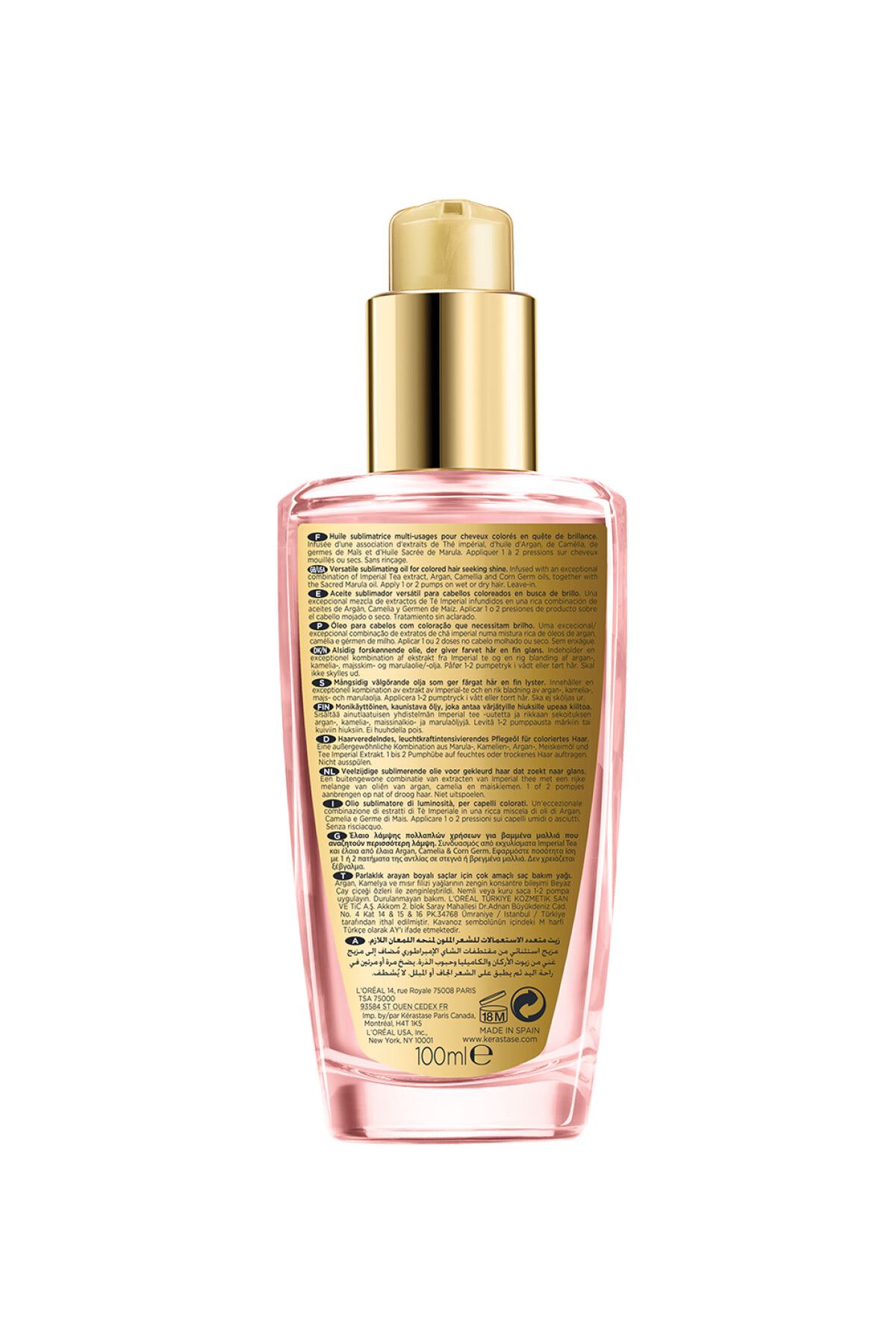 Kerastase Elixir Ultime L'huile Rose Boyalı Saçlara Özel Saça Parlıklık Veren Ve Renk Koruyan Saç Ba-6