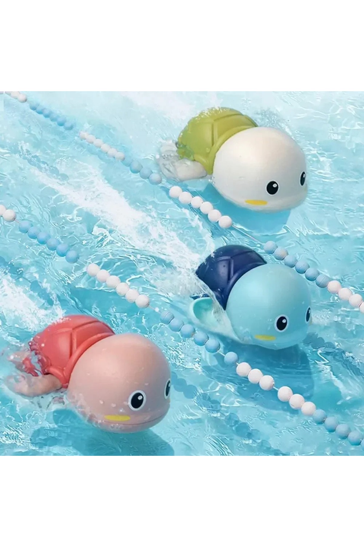 بازی‌های حمام لاک‌پشت بامزه برای نوزادان و کودکان - ۳ تکه