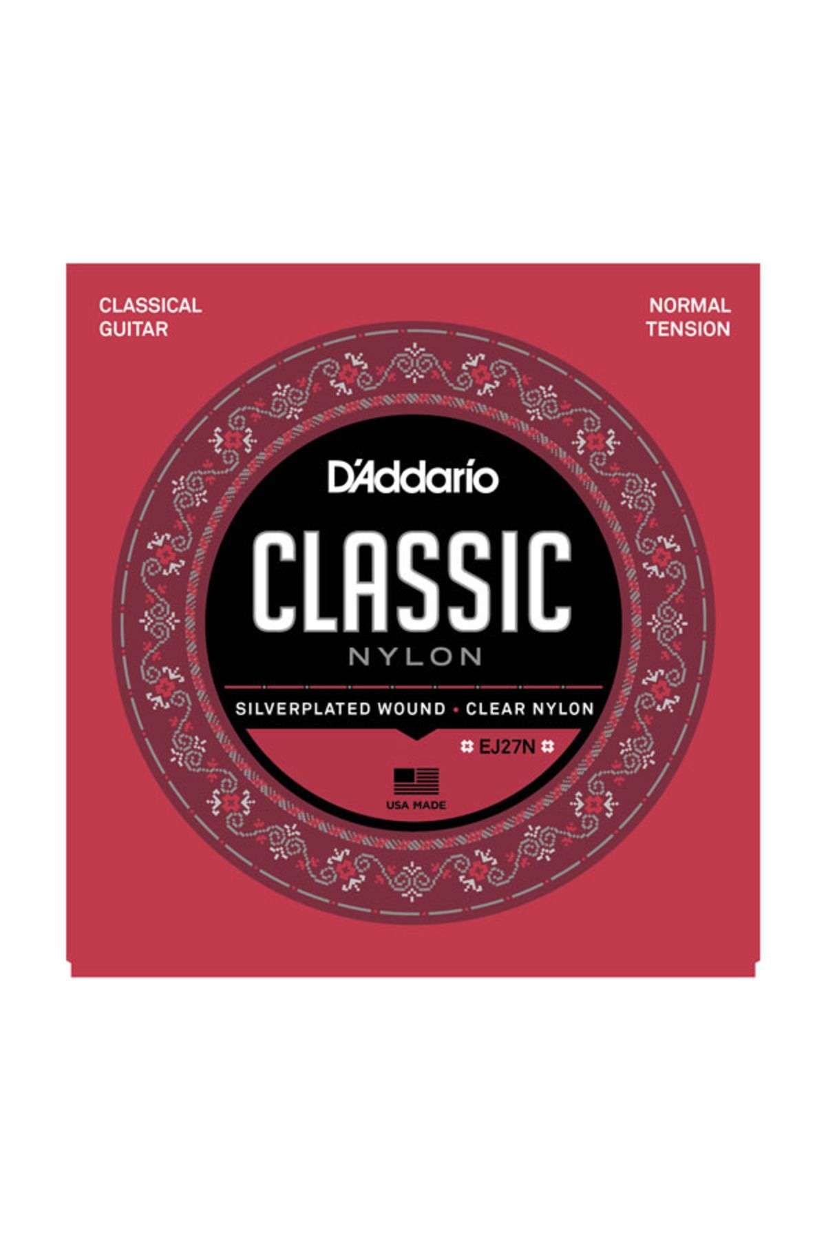 Master Music Ej27n Klasik Gitar Tel Seti (4/4), Sılverplated Wound, C D'addarıo. Ej27n Student Nylon, No