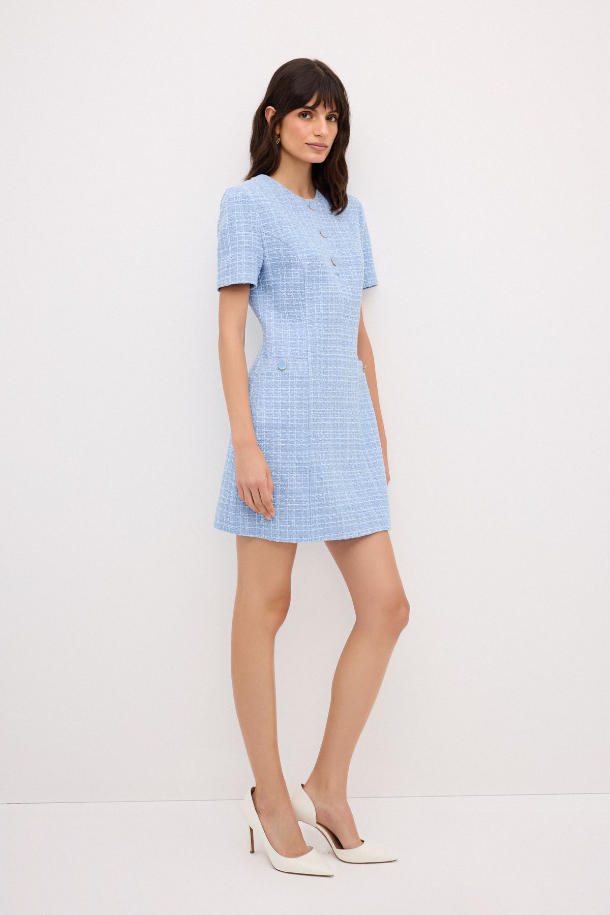 adL-Short Sleeve Tweed Dress 3