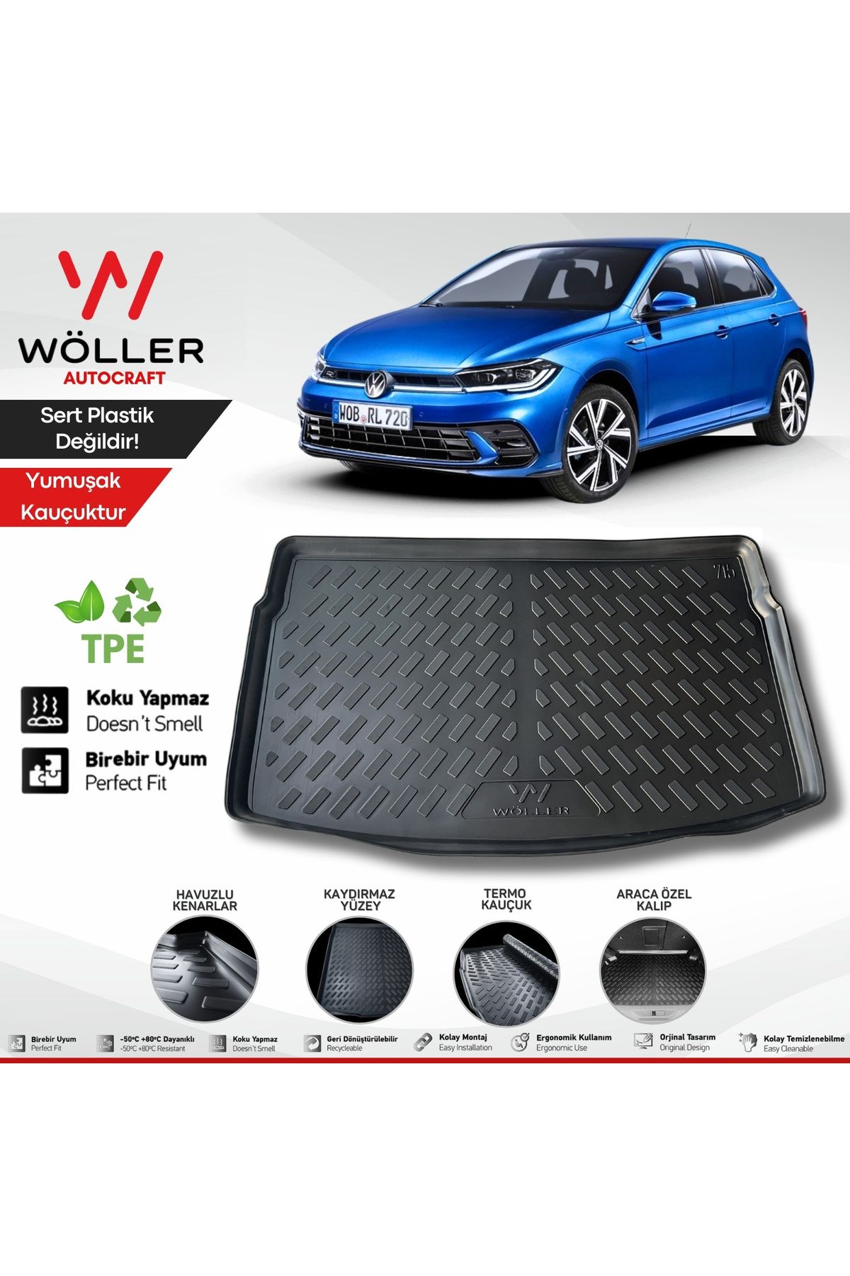 wöller Volkswagen Polo Bagaj Havuzu 2021 Sonrası 3d Ultraflex Esnek