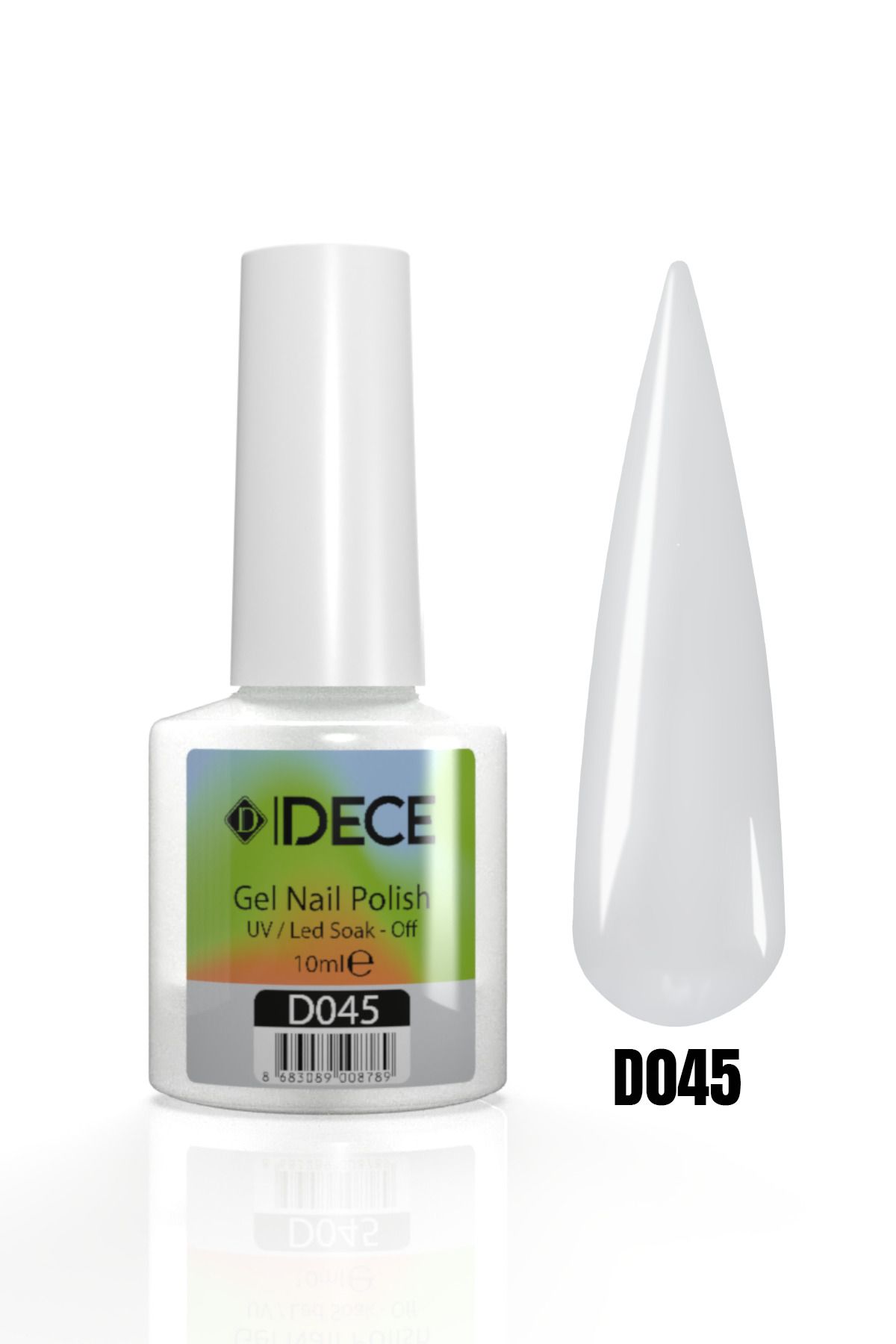 d dece Dece Kalıcı Oje Uv Led D045 (RAKI BEYAZI) 10ml