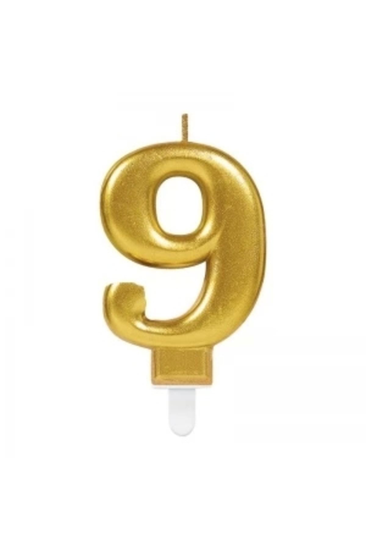 Finetoo Çocuk 9 Rakam Mum Gold Renk
