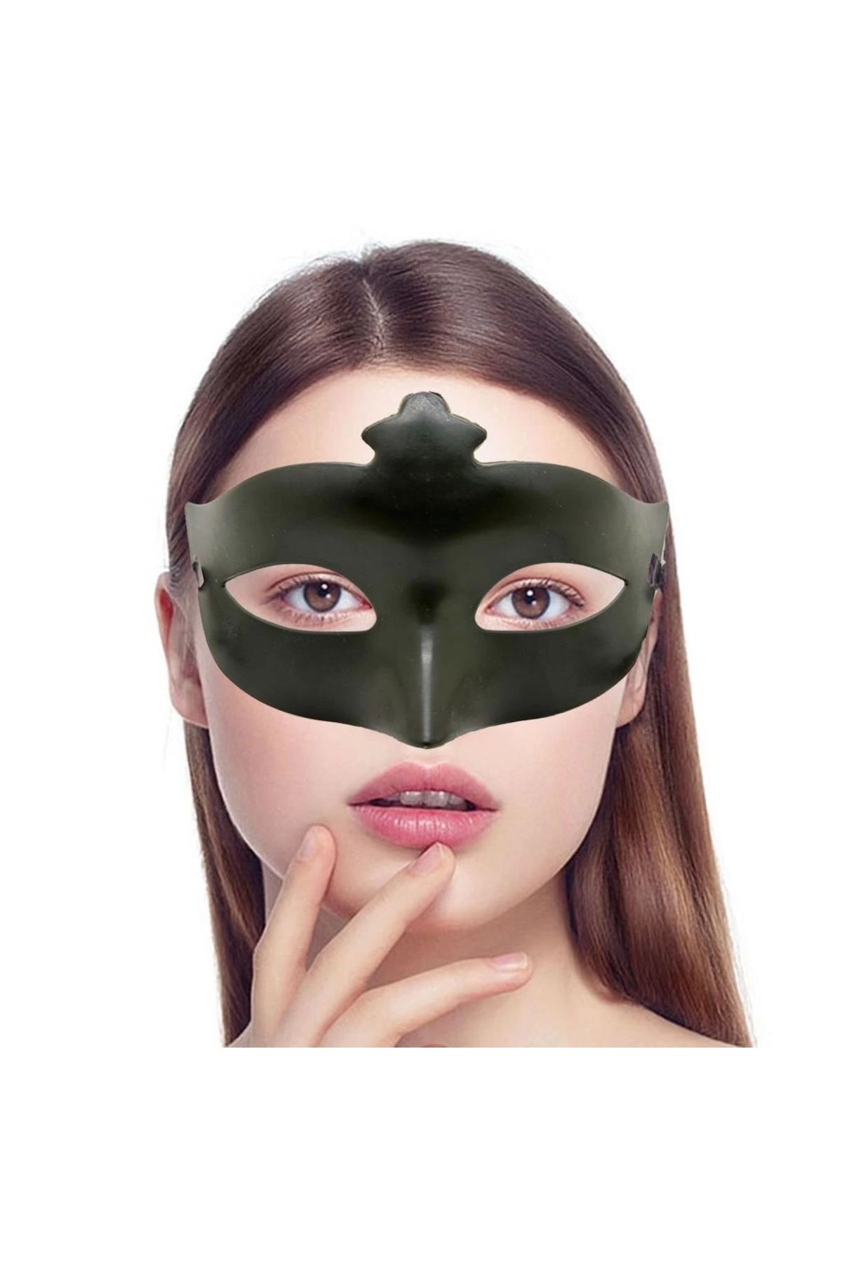 Finetoo Çocuk Haki Yeşil Renk Masquerade Kostüm Partisi Venedik Balo Maskesi