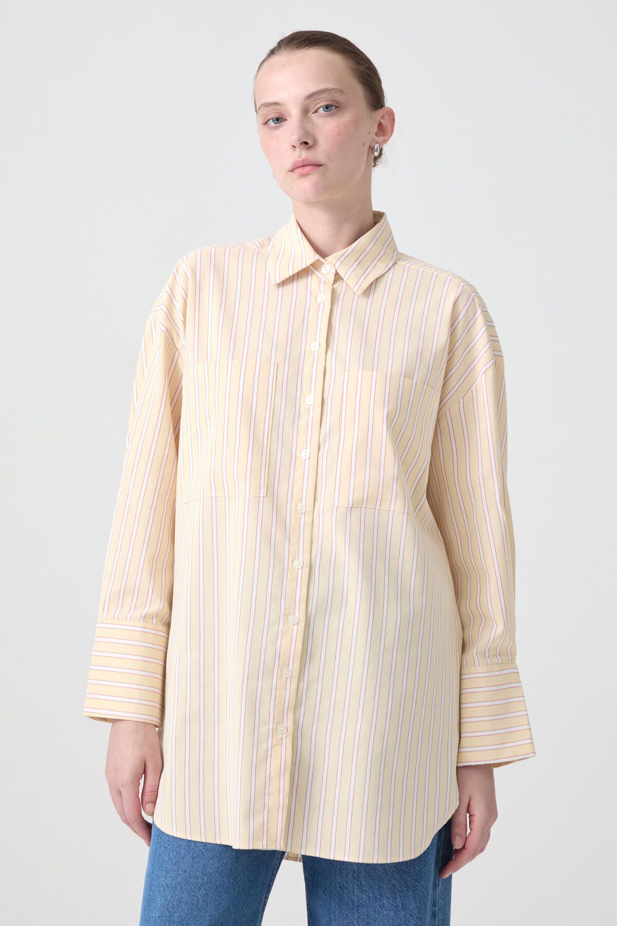 Touché Privé-Pocket Detail Striped Shirt 2