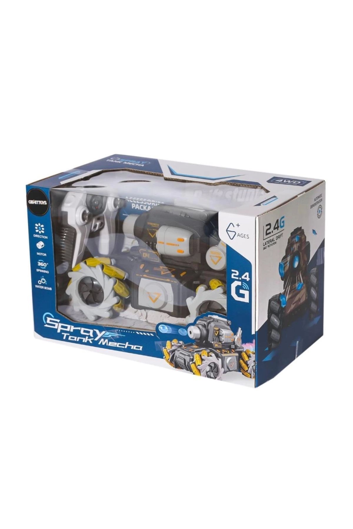 TWOX Çocuk HD3400 Kumandalı Drift Yapan Su Atan Tank Mecha -Gepettoys