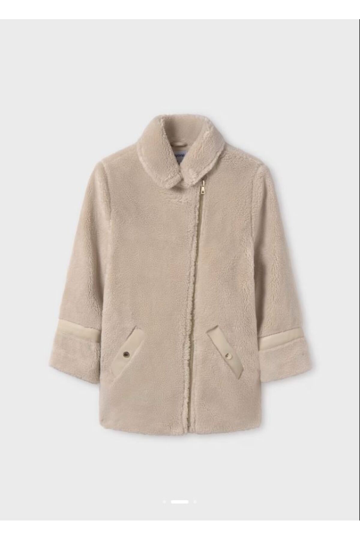 Mayoral Kız Çocuk Peluş Kaban Bej 7475 fotoğrafı 3 (önizleme)