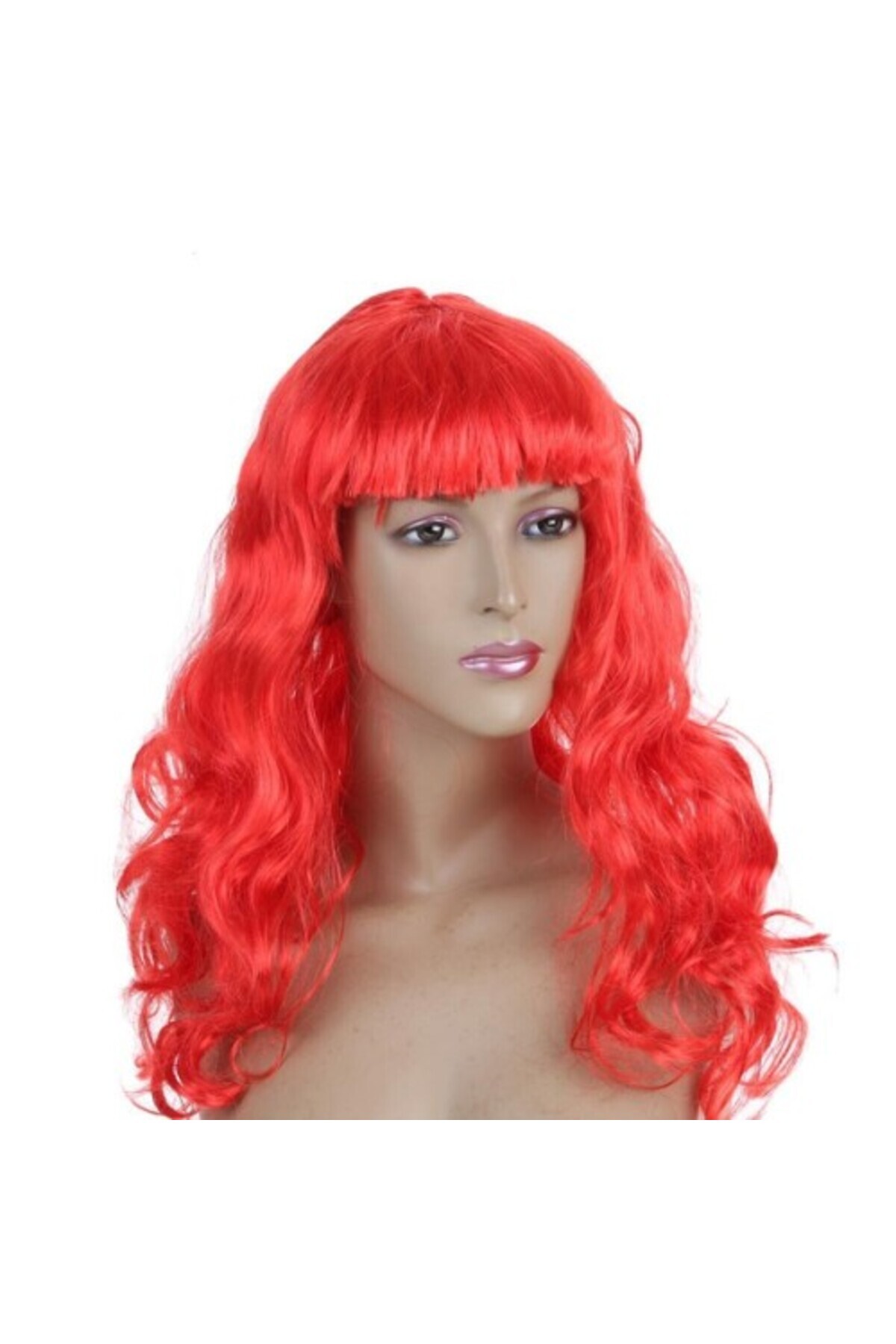 Cosmos e-ticaret Dalgalı Kırmızı Peruk Saç