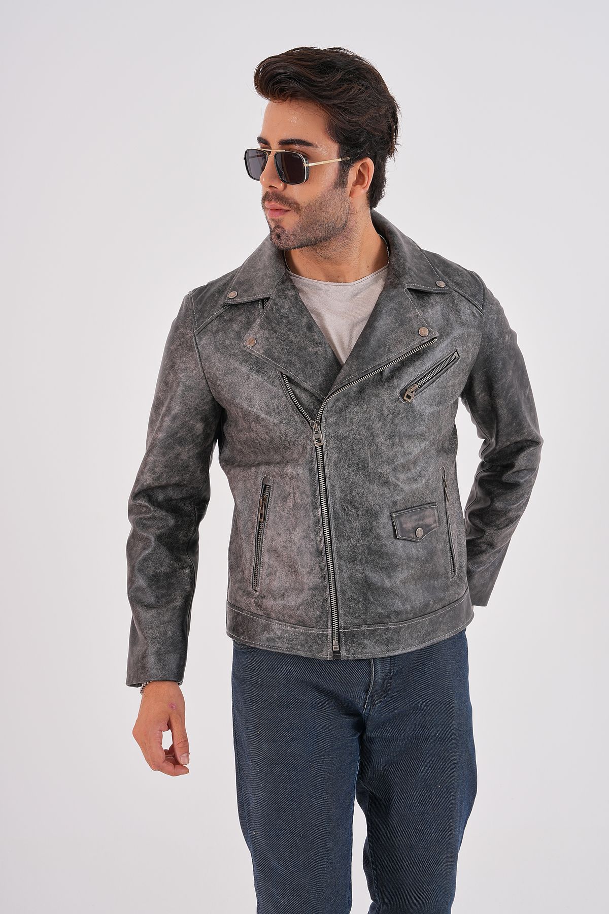 Metins Leather Erkek Deri Mont