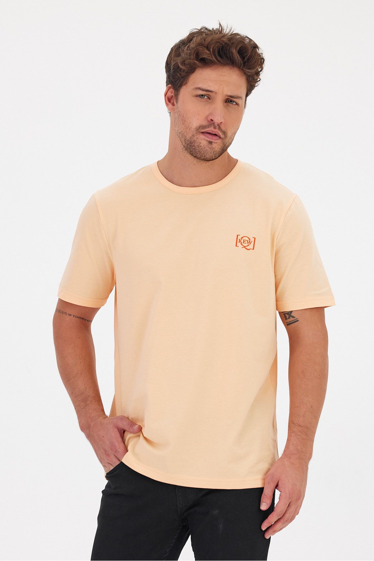 KEWQ-Sweatshirt - Orange - Slim fit 1