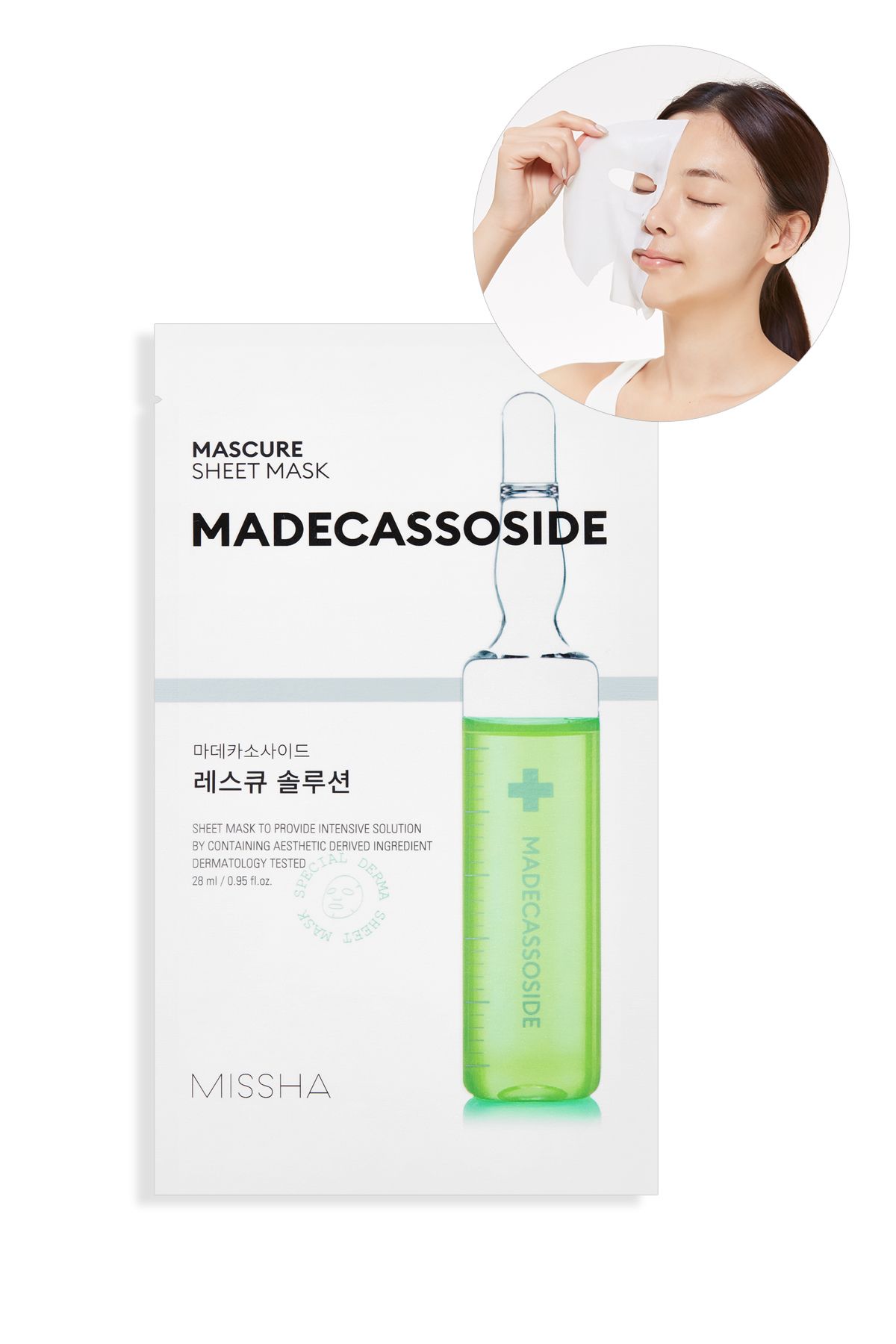 Missha Hassas Ve Kuru Ciltler Için Madecassoside Içerikli Yaprak Maske Mascure Rescue Solution Sheet Mask