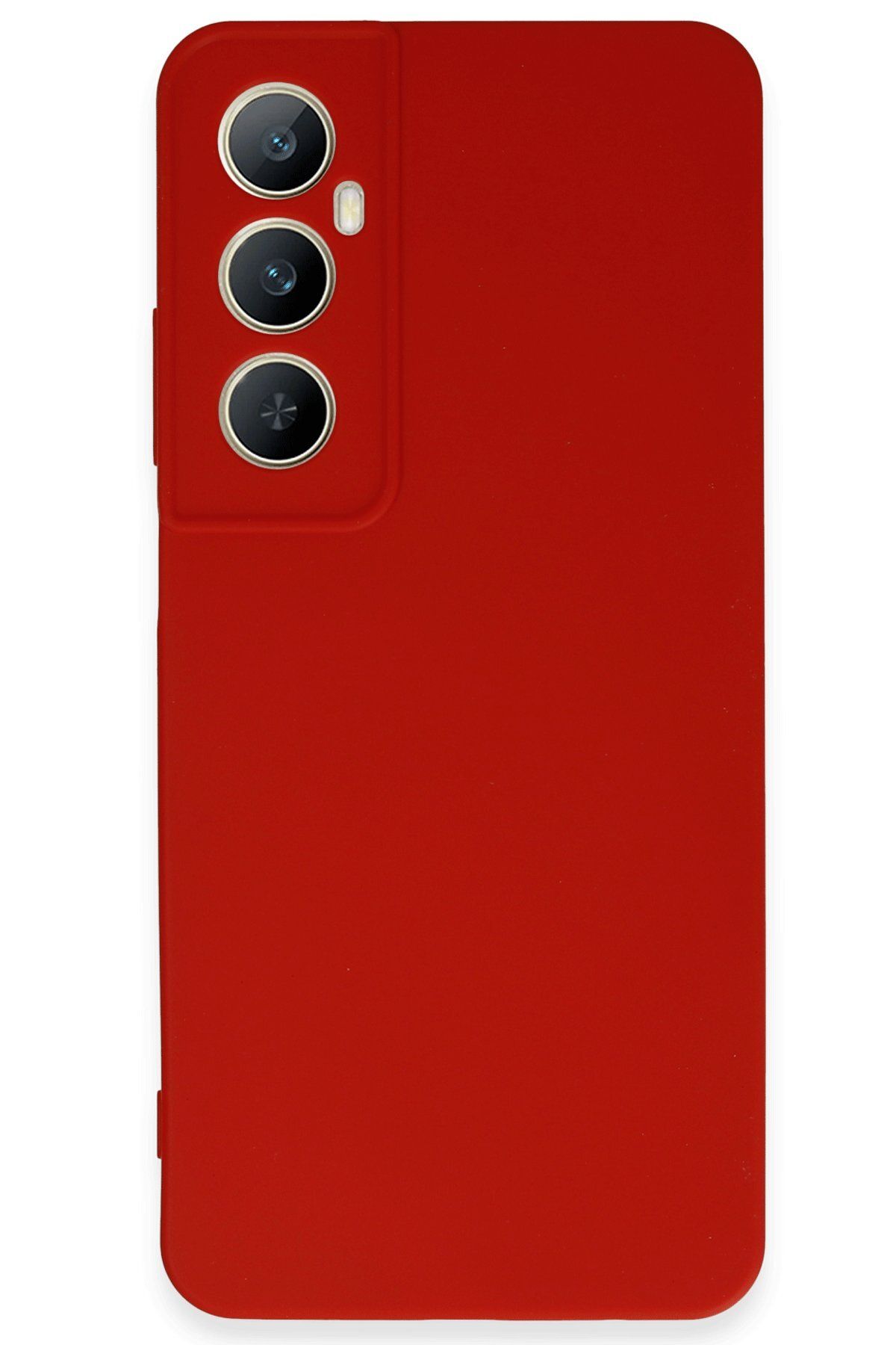 cepmoda REALME C65 Uyumlu İnce Esnek Soft Rubber Telefon Kılıfı - KIRMIZI