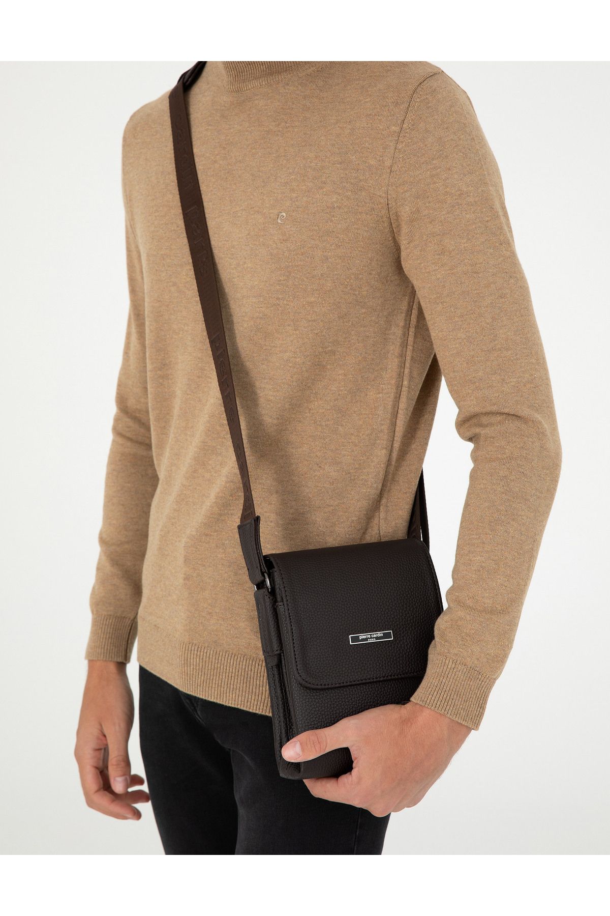کیف مردانه شانه قهوه ای 50297149-vr029 Pierre Cardin