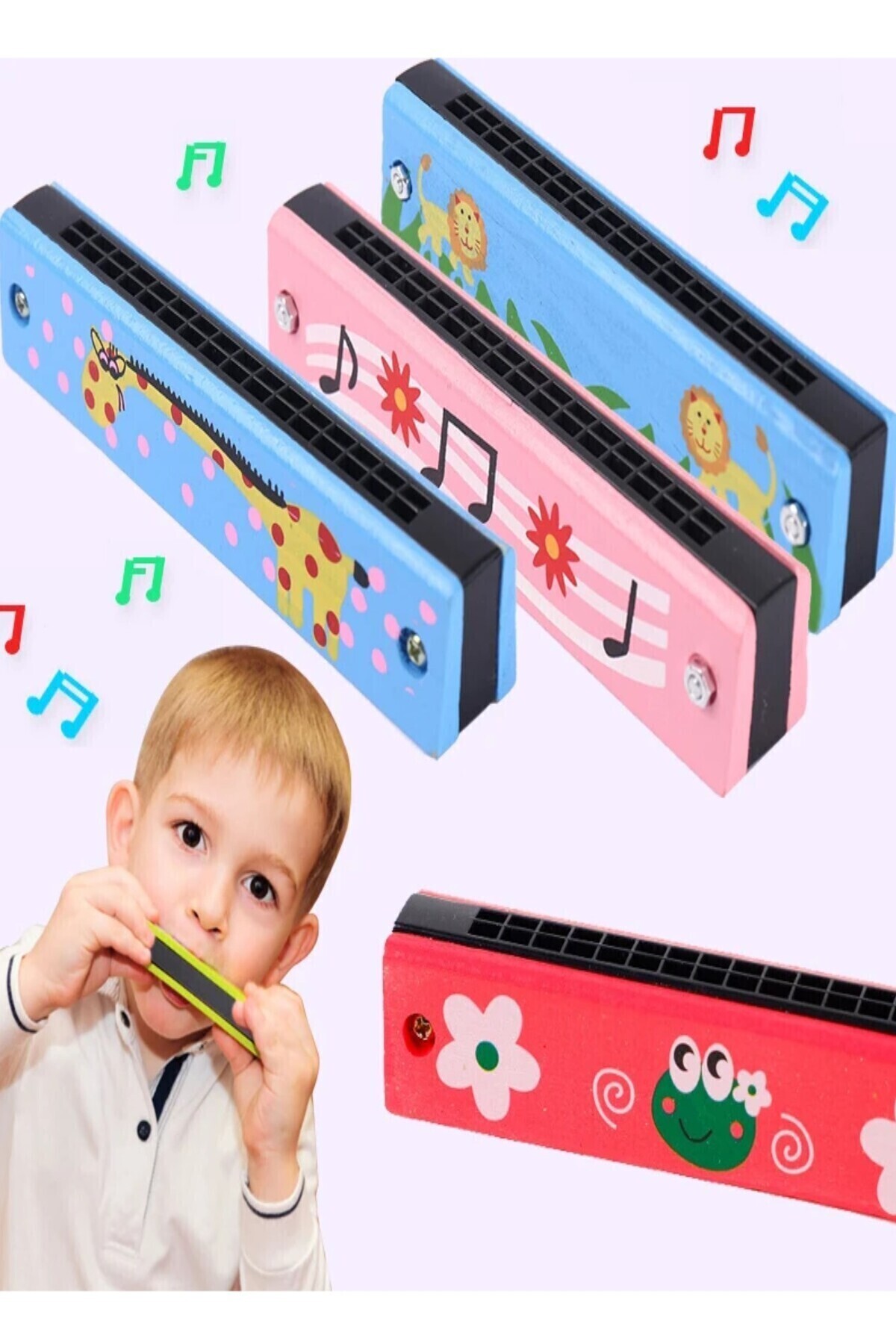 هارمونیکای چوبی برای کودکان – اسباب‌بازی موسیقی و تمرین تنفس
