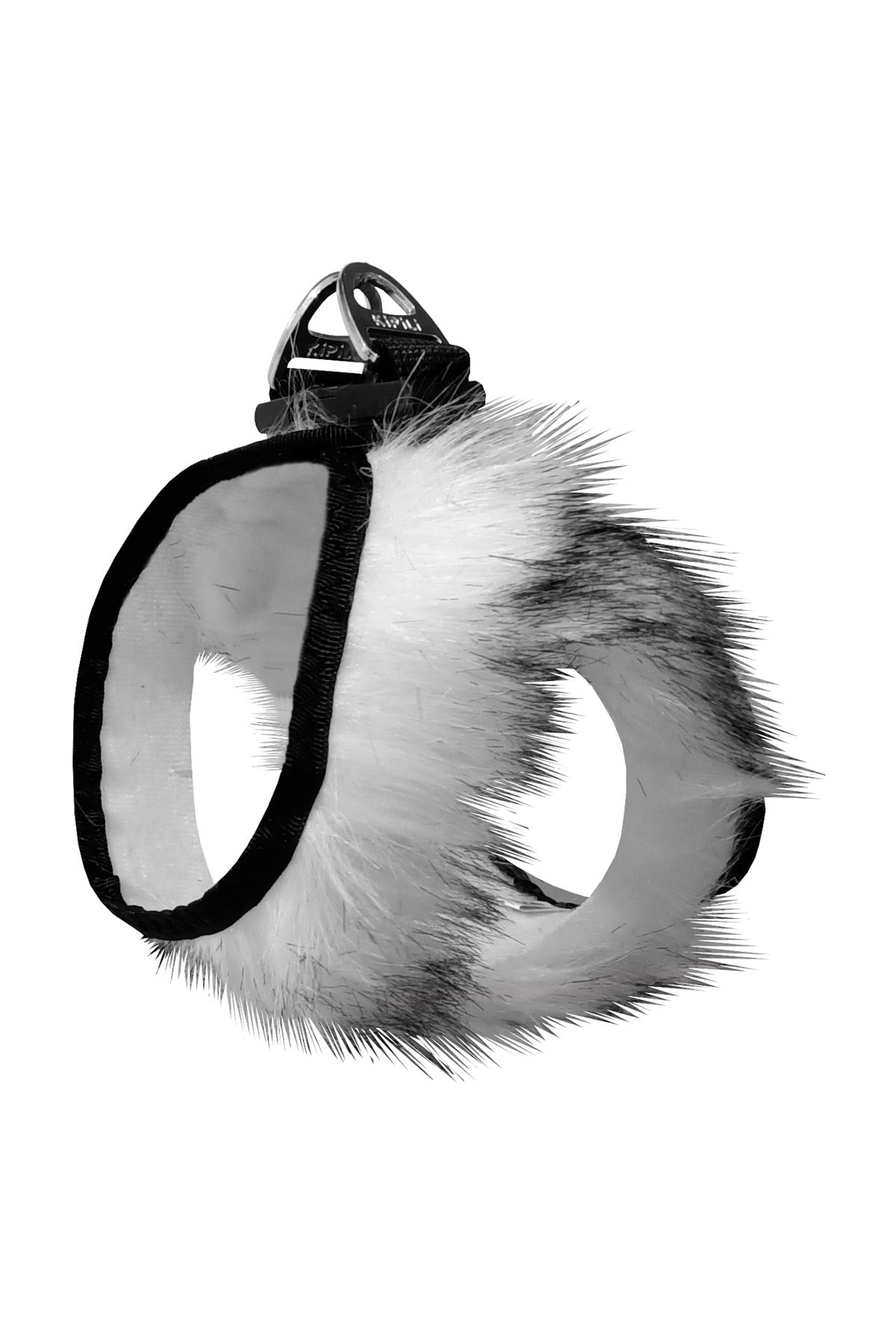 Angoravi Üç Kilitli Peluş Kedi Köpek Göğüs Tasması 28-34 cm X-Small Kırçıl