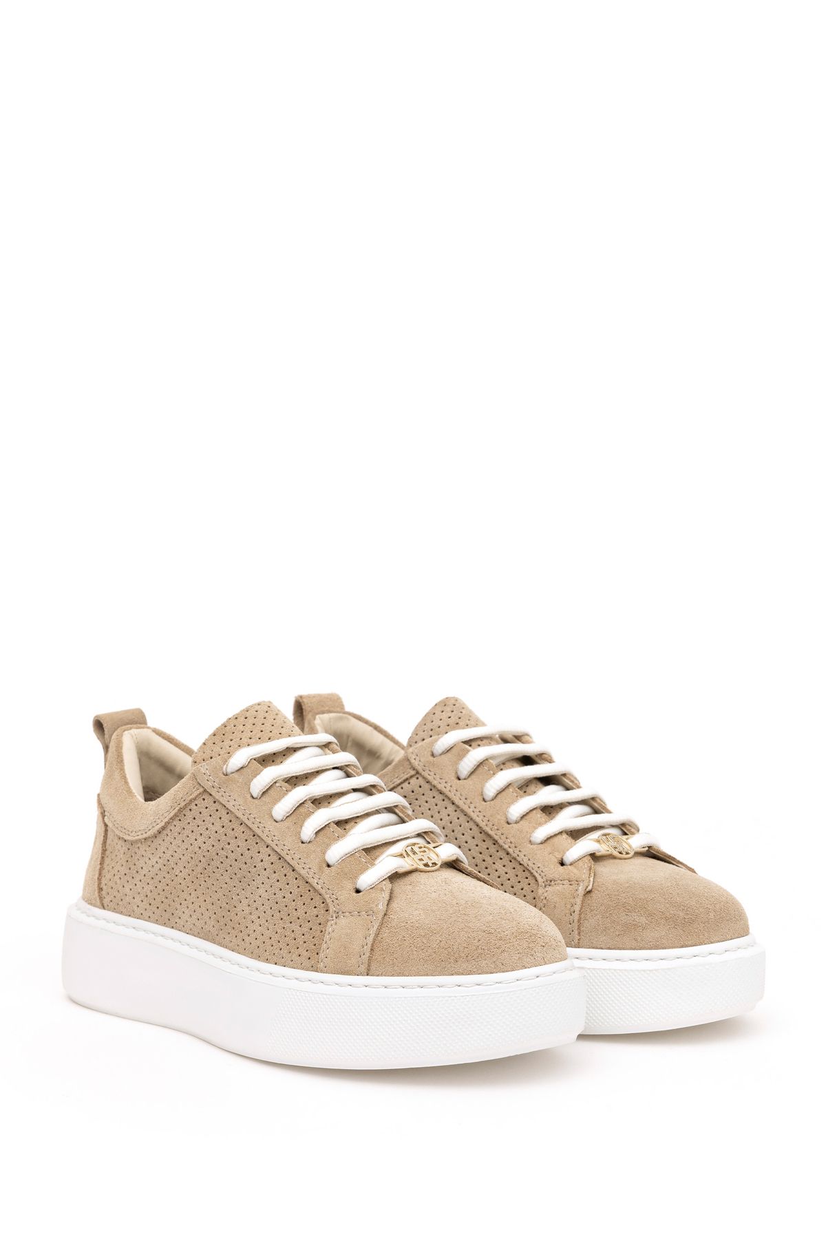 اسنیکر نود زنانه کفش ورزشی بژ VR011 اورجینال U.S. Polo Assn.
