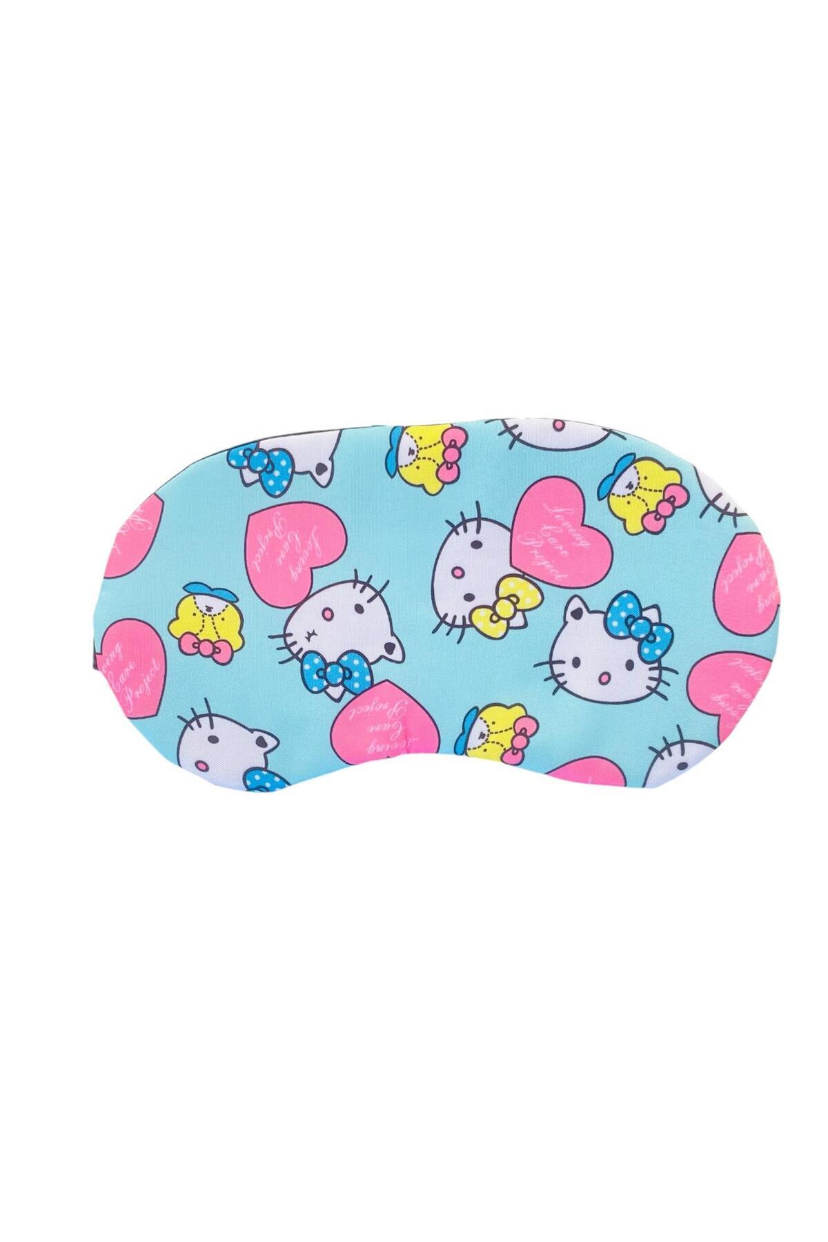 Genel Markalar Hello Kitty  Yıkanabilir Göz Bandı-Uyku Maskesi