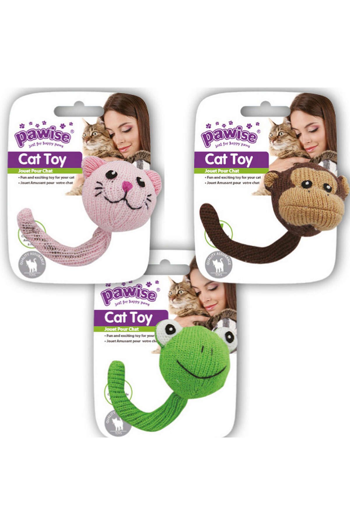 Pawise Catnipli Sesli Örme Kedi Oyuncağı 12 cm SPTGL