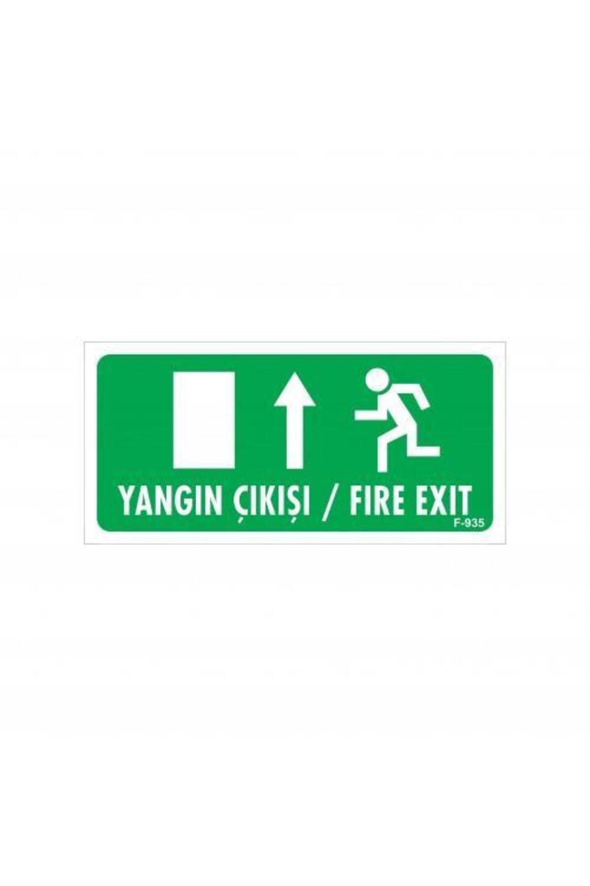 BilfolD Yangın Çıkışı Yukarı Uyarı Levhası 17,5x25 KOD:935